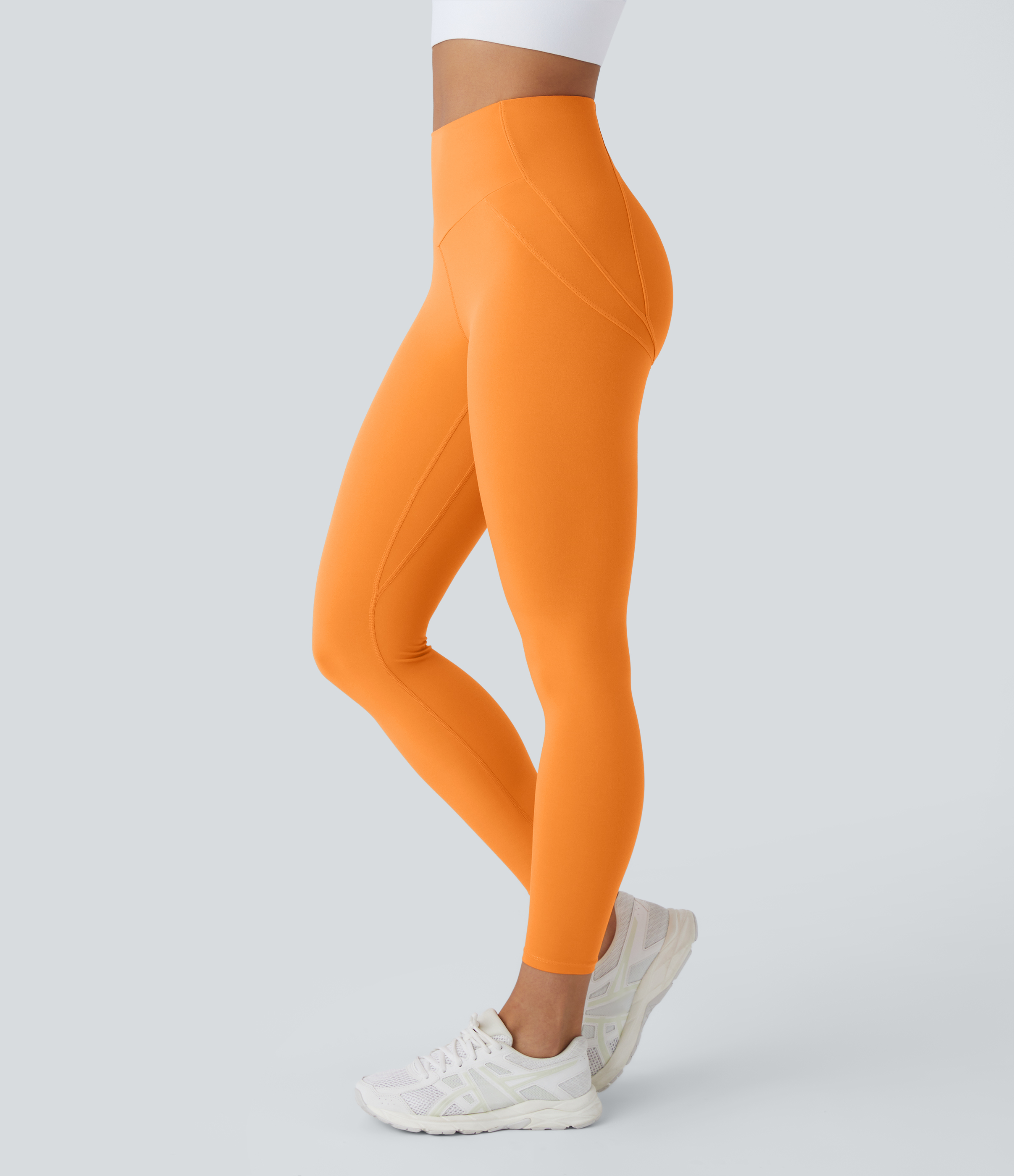 Halara Softlyzeroв„ў High Waisted 7/8 Yoga Leggings  - Sunshine Orange - M(7/8) gym leggings leggings with pockets leggings with butt lift 