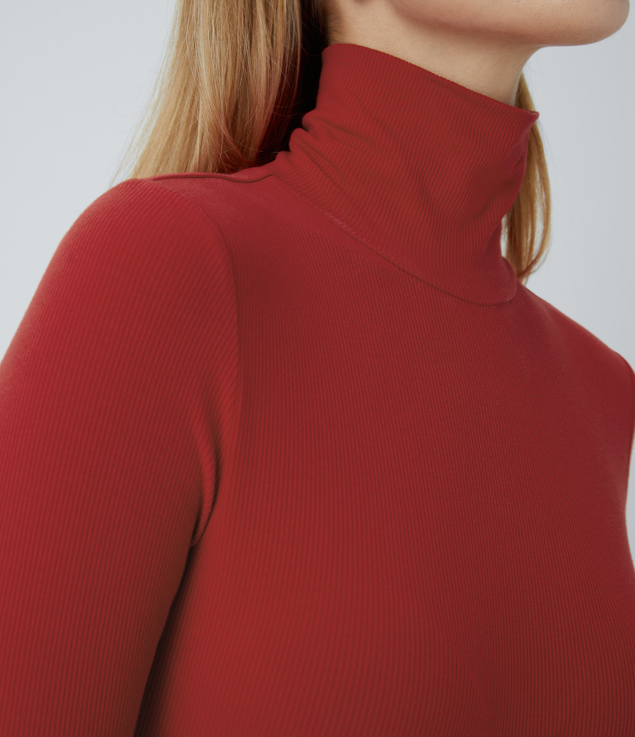 

Halara Ribbed Knit High Collar Long Sleeve Midi Slim Work Dress Casual Dress - Samba -  slip dress beach dress ruched dress halter dress