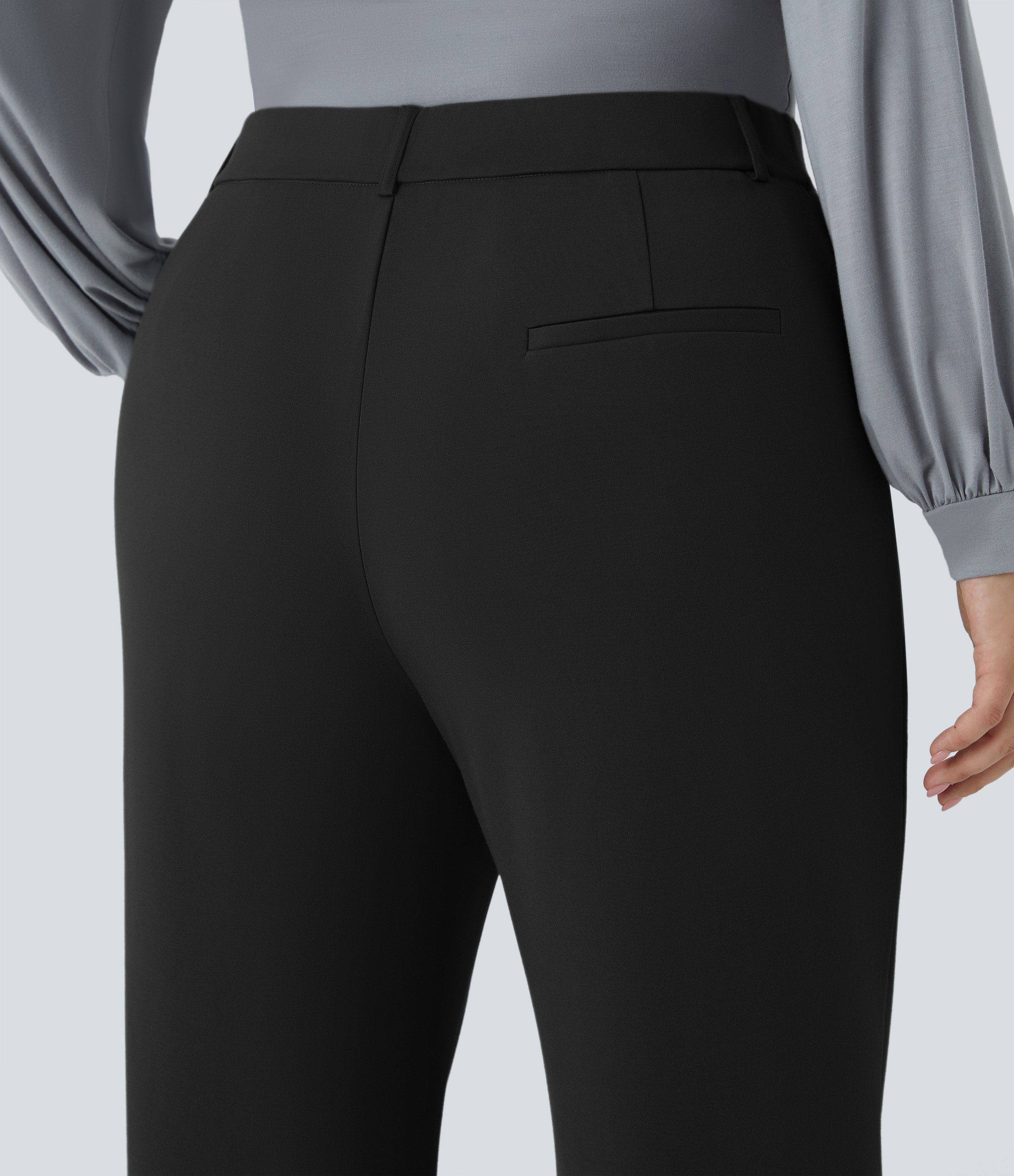 Halara Halara Flexв„ў High Waisted Zipper Side Pocket Straight Leg Plus Size Work Pants  - Black - 2X(regular) 