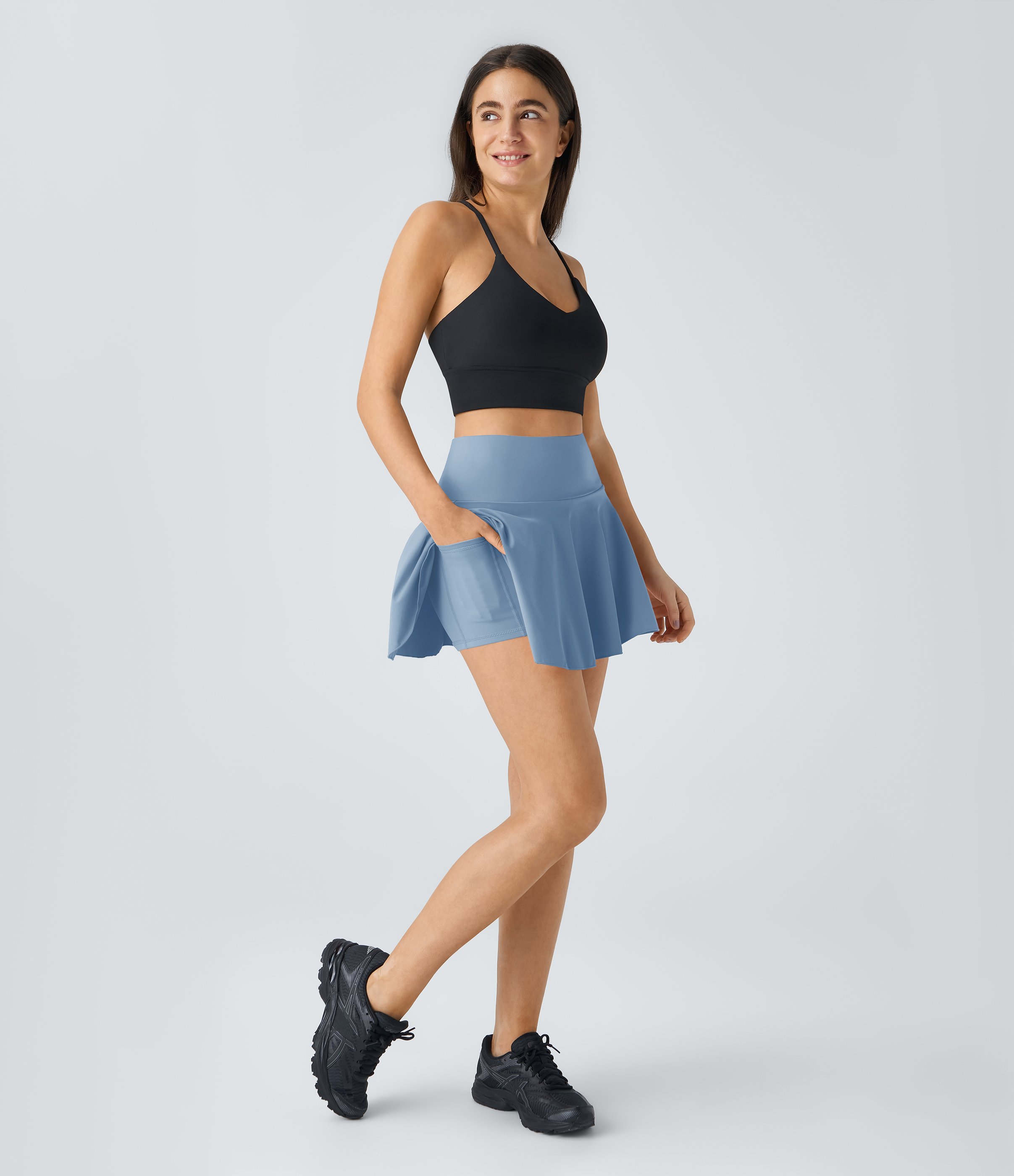Halara Everyday Cloudfulв„ў Air Fabric 2-in-1 Cool Touch Tennis Skirt-Marvelous  - Endless Sky - XL midi skirt a line skirt golfing skirt 