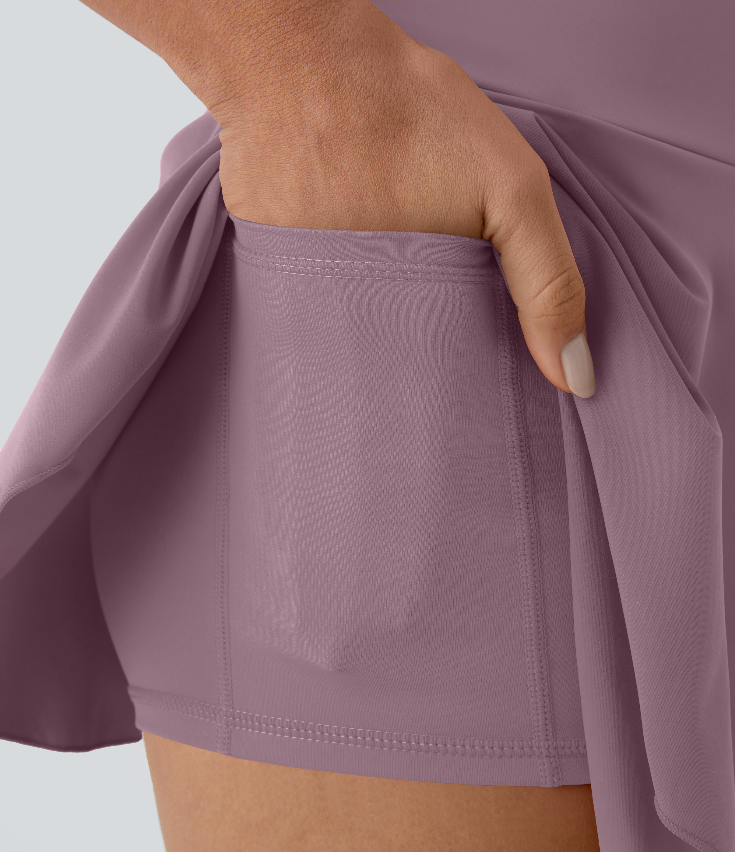 Halara Everyday Cloudfulв„ў Air Fabric 2-in-1 Cool Touch Tennis Skirt-Marvelous  - Elderberry - XL midi skirt a line skirt golfing skirt 