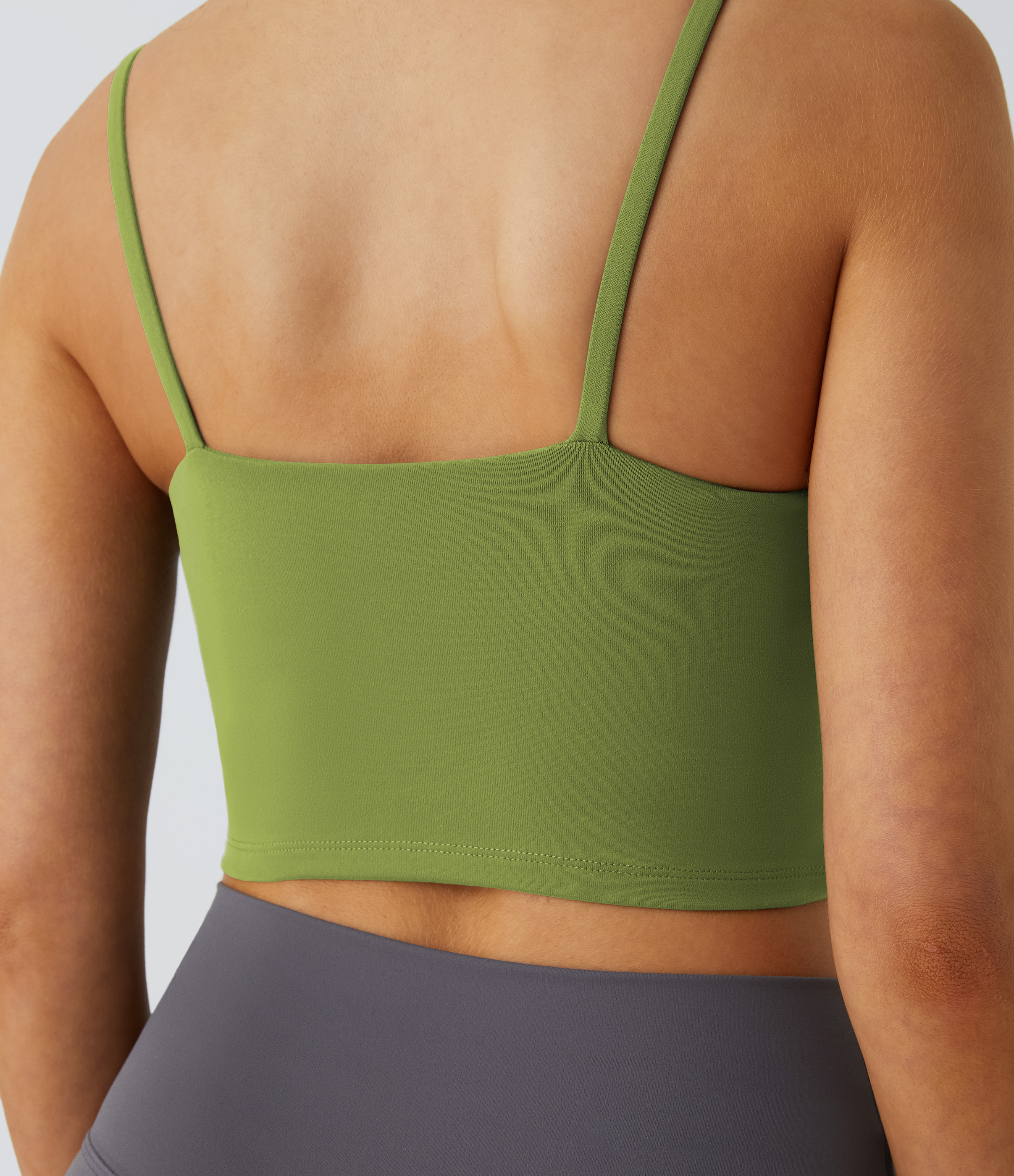 Halara Basic Padded Workout Cropped Tank Top Tank Top - Peridot - XS golf tops halter top tunic tops sleeveless tops backless top 
