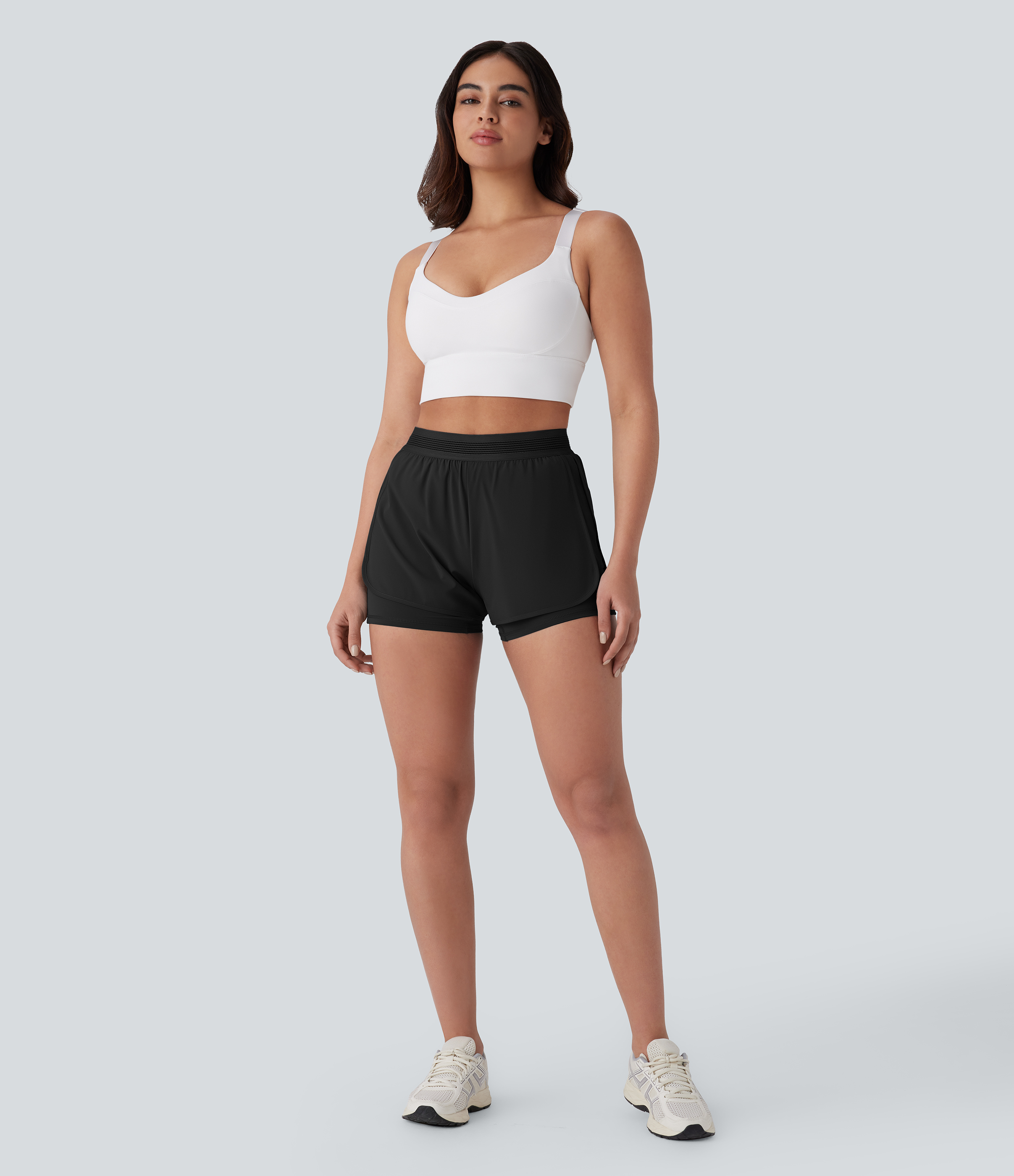 Halara Breezefulв„ў Mid Rise 2-in-1 Side Pockets Quick Dry Running Shorts Gym Short - Black - XL booty shorts compression shorts yoga shorts 