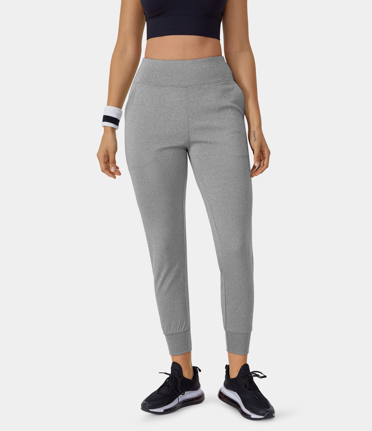 Halara High Waisted Side Pocket Plus Back Zipper Pocket Commute Joggers  - Porcelain White - XS 