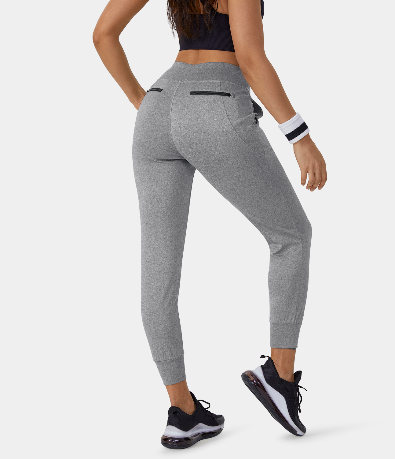 Halara High Waisted Side Pocket Plus Back Zipper Pocket Commute Joggers  - Porcelain White - XS 