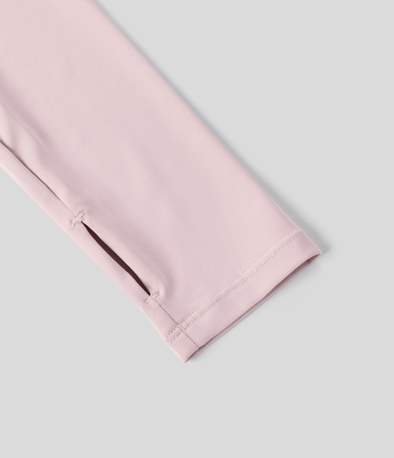 Halara Solid Thumb Hole Yoga Sports Top  - Pale Lilac - XL(Long) 