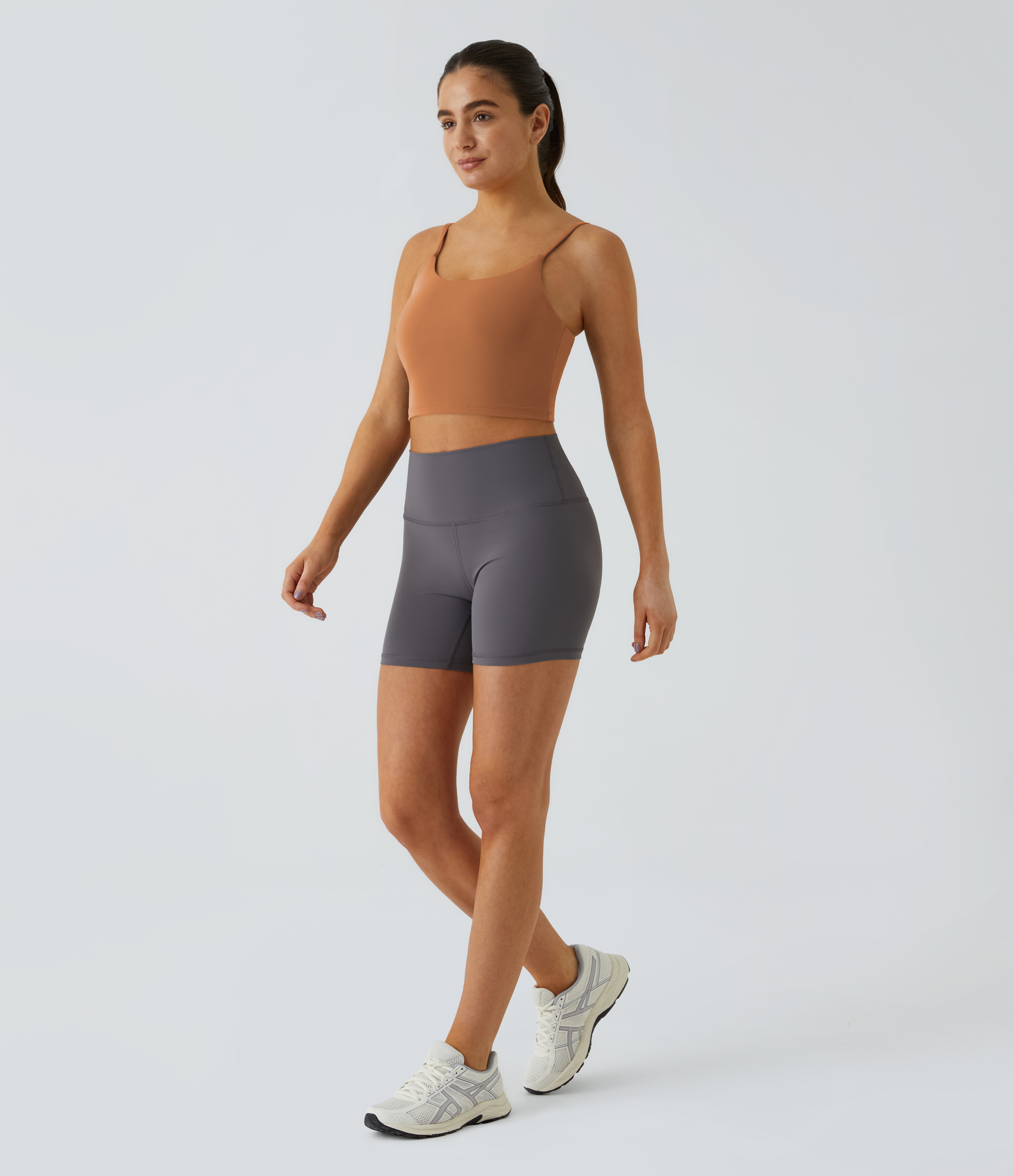Halara Basic Padded Workout Cropped Tank Top Tank Top - Peridot - XS golf tops halter top tunic tops sleeveless tops backless top 