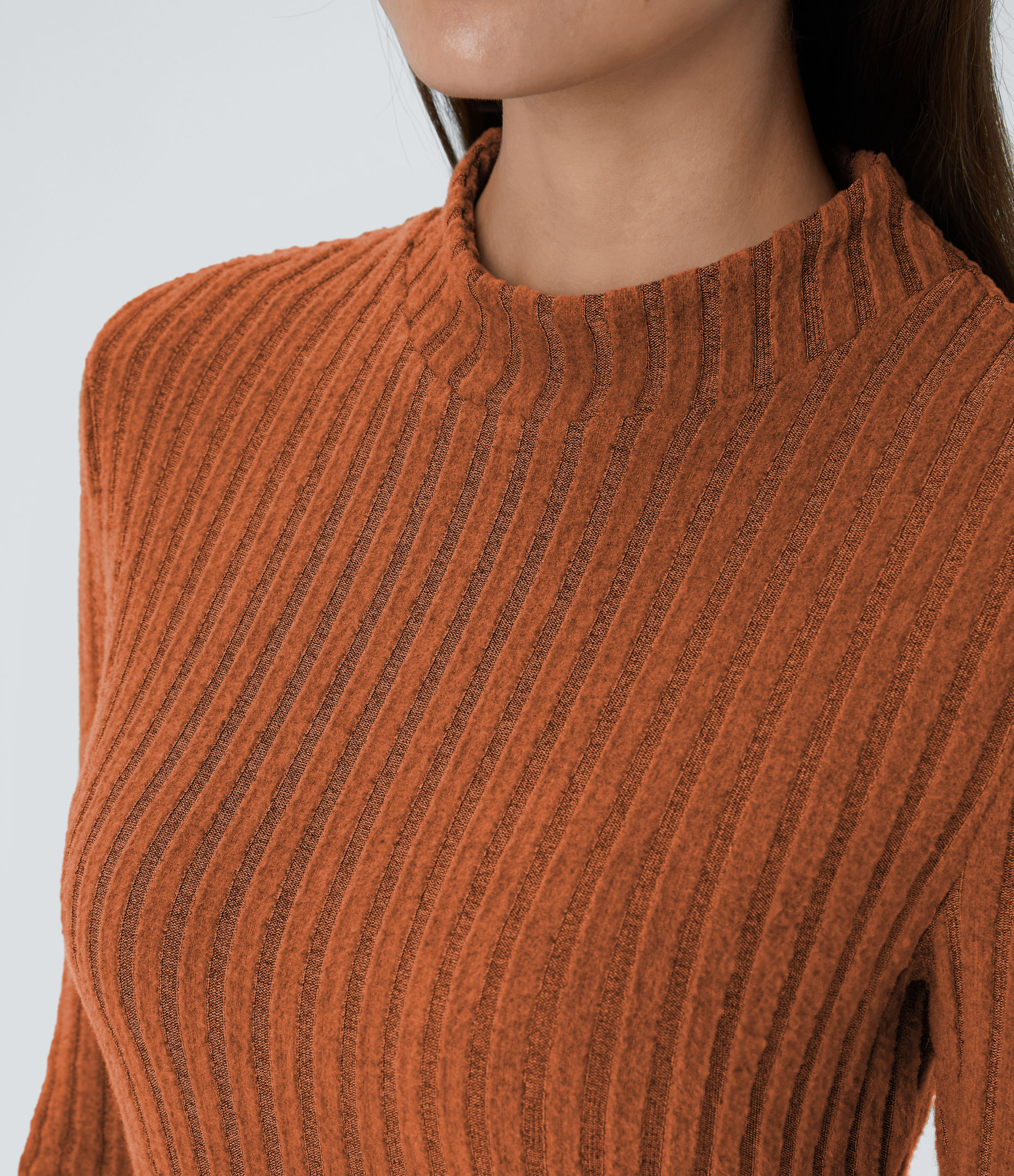 Halara Ribbed Knit Stand Collar Long Sleeve Mini Casual Dress Casual Dress - Orange Floral Velvet - L slip dress beach dress ruched dress 