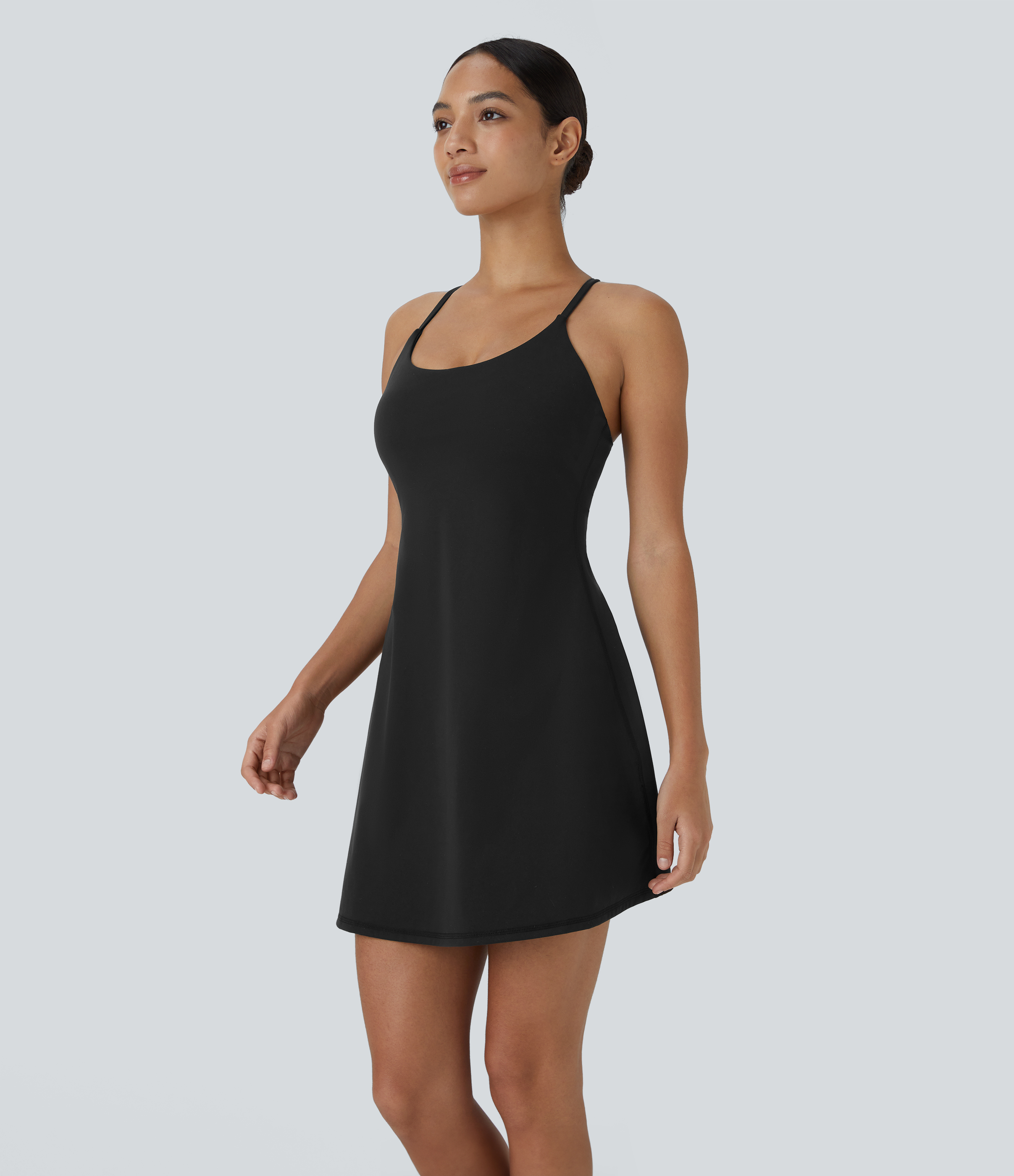 Halara Softlyzeroв„ў Plush Backless Active Dress Workout Dress - Black - M 