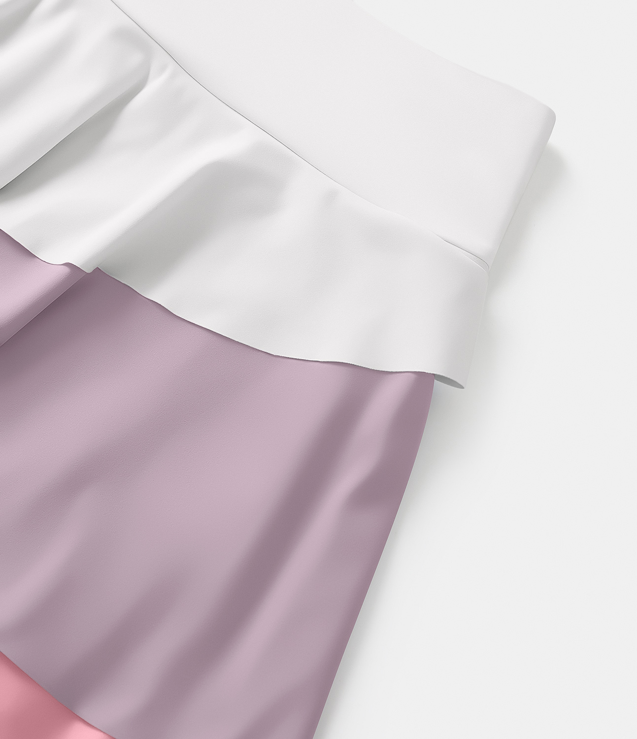 Halara High Waisted Pocket 3-Layered Ruffle 2-in-1 A Line Tennis Skirt  - Lavender Frost - XL midi skirt a line skirt golfing skirt 