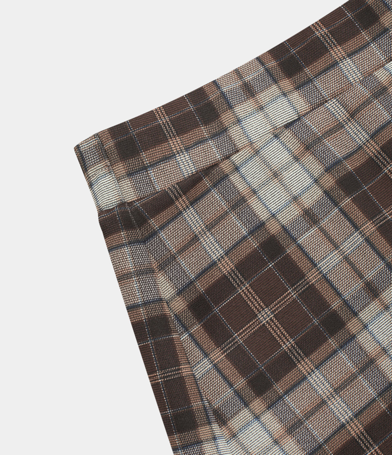 Halara High Waisted 2-in-1 Side Pocket Plaid A Line Mini Casual Skirt  - Brown Plaid - M 