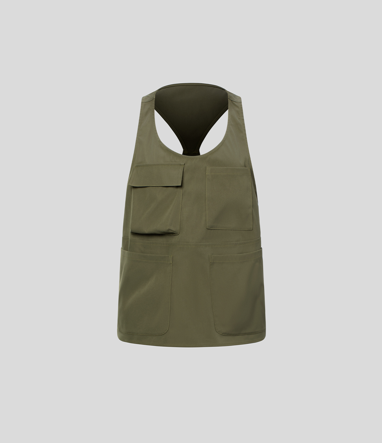 

Halara Multiple Utility Pockets Hiking Cargo Vest Tank Top - Chestnut Green -  golf tops halter top tunic tops sleeveless tops backless top