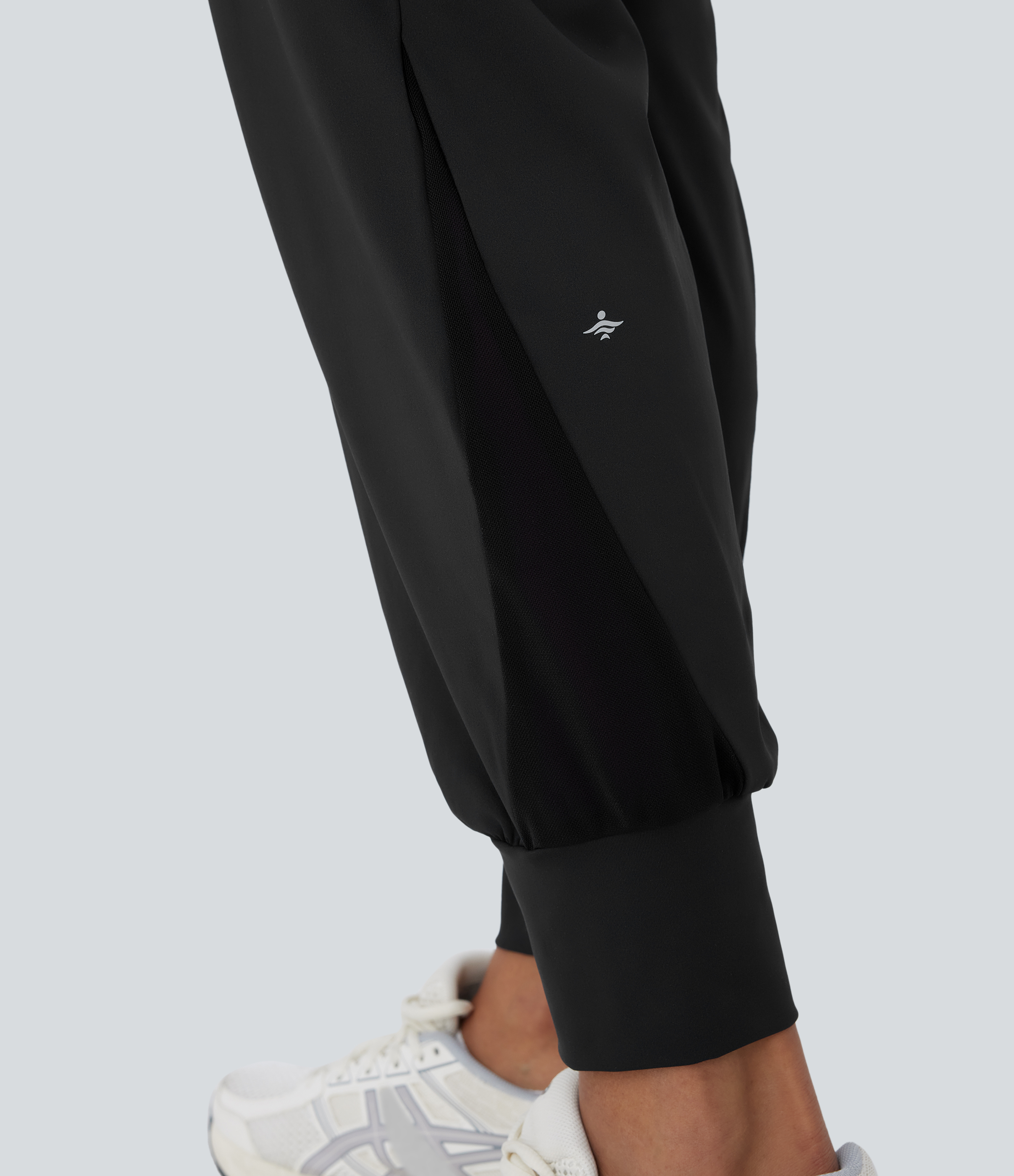 Halara Softlyzeroв„ў QuickDry High Waisted Side Pocket Contrast Mesh Quick Dry Running Joggers  - Black - XL(regular) 