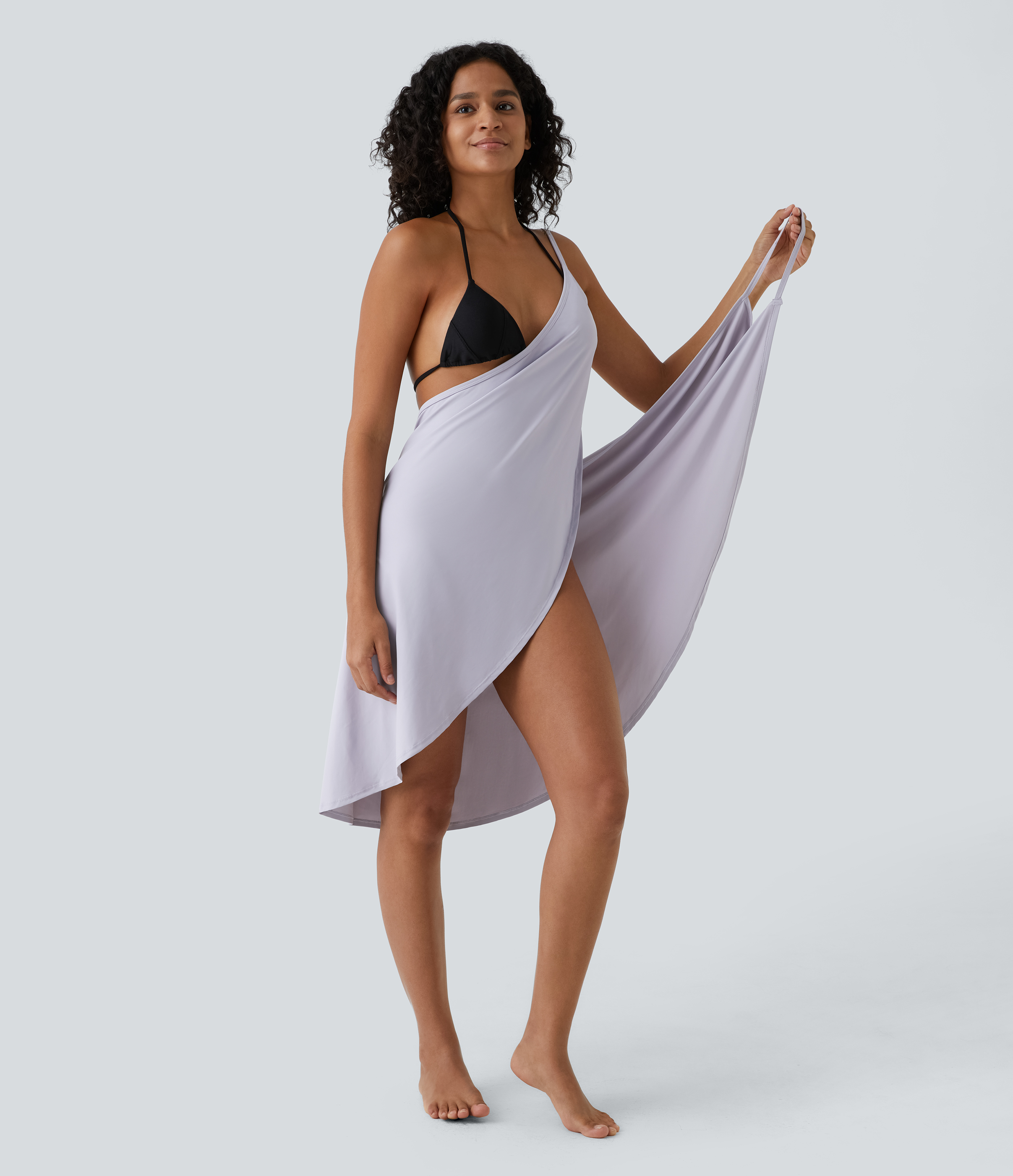 Spaghetti Strap Crossover Cover Up Wrap InstantCool Dress-UPF50+