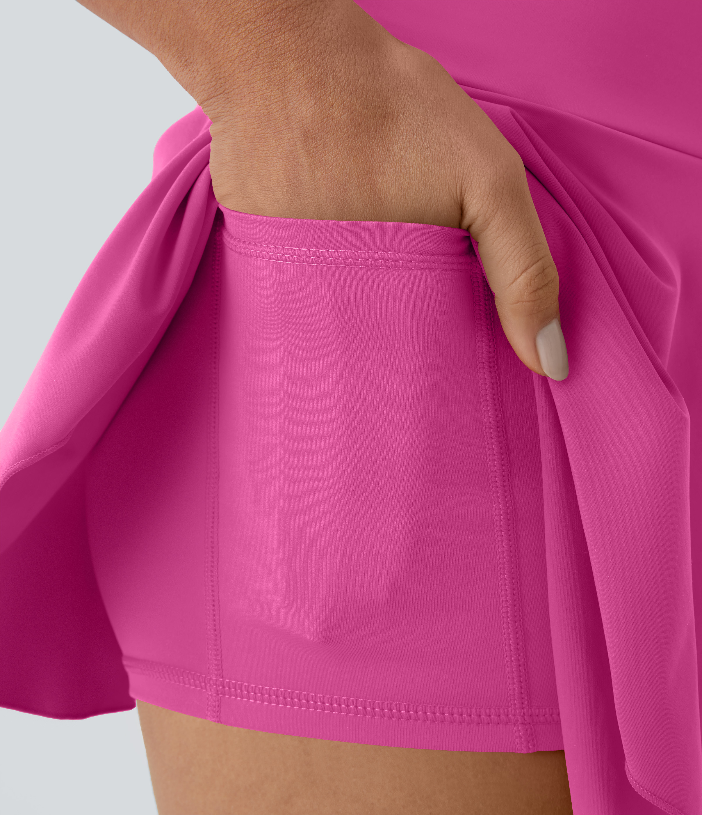 Halara Everyday Cloudfulв„ў Air Fabric 2-in-1 Cool Touch Tennis Skirt-Marvelous  - Fuchsia Fedora - XS midi skirt a line skirt golfing skirt 