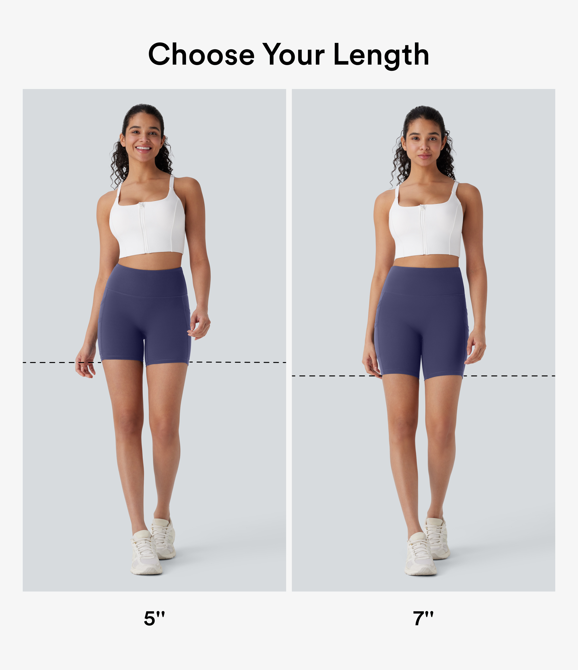 Halara Softlyzeroв„ў High Waisted Double Pockets Yoga Biker Shorts 7``-UPF50+  - Peacoat - XS biker shorts women black biker shorts 