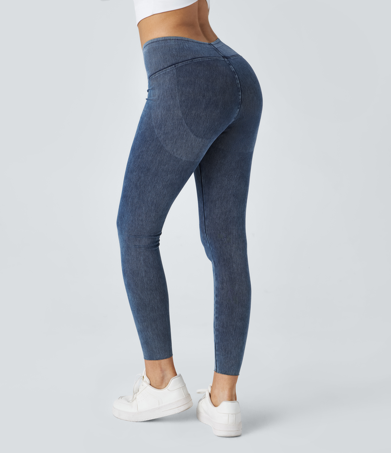 Halara HalaraMagicв„ў High Waisted Stretchy Knit Denim Casual Leggings  - Oceana - XL 