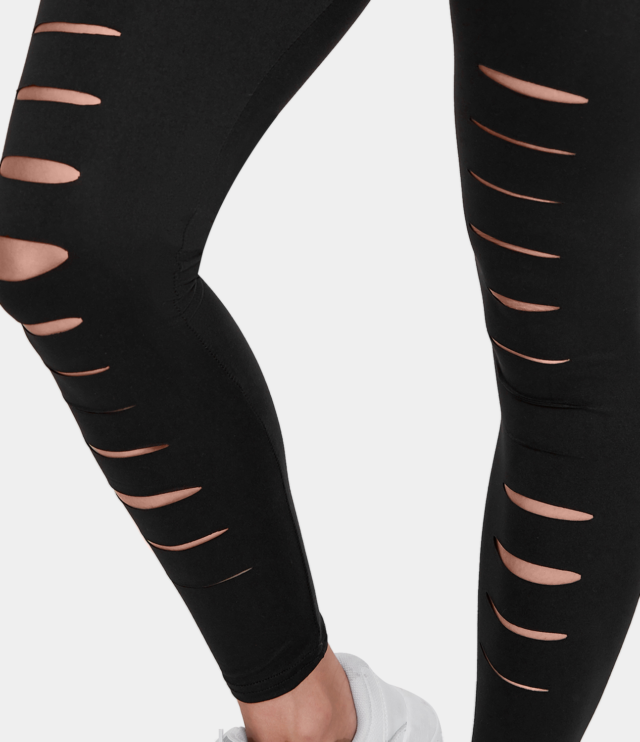 Women's In My Feels High Waisted Ripped 7/8 Leggings - HALARA