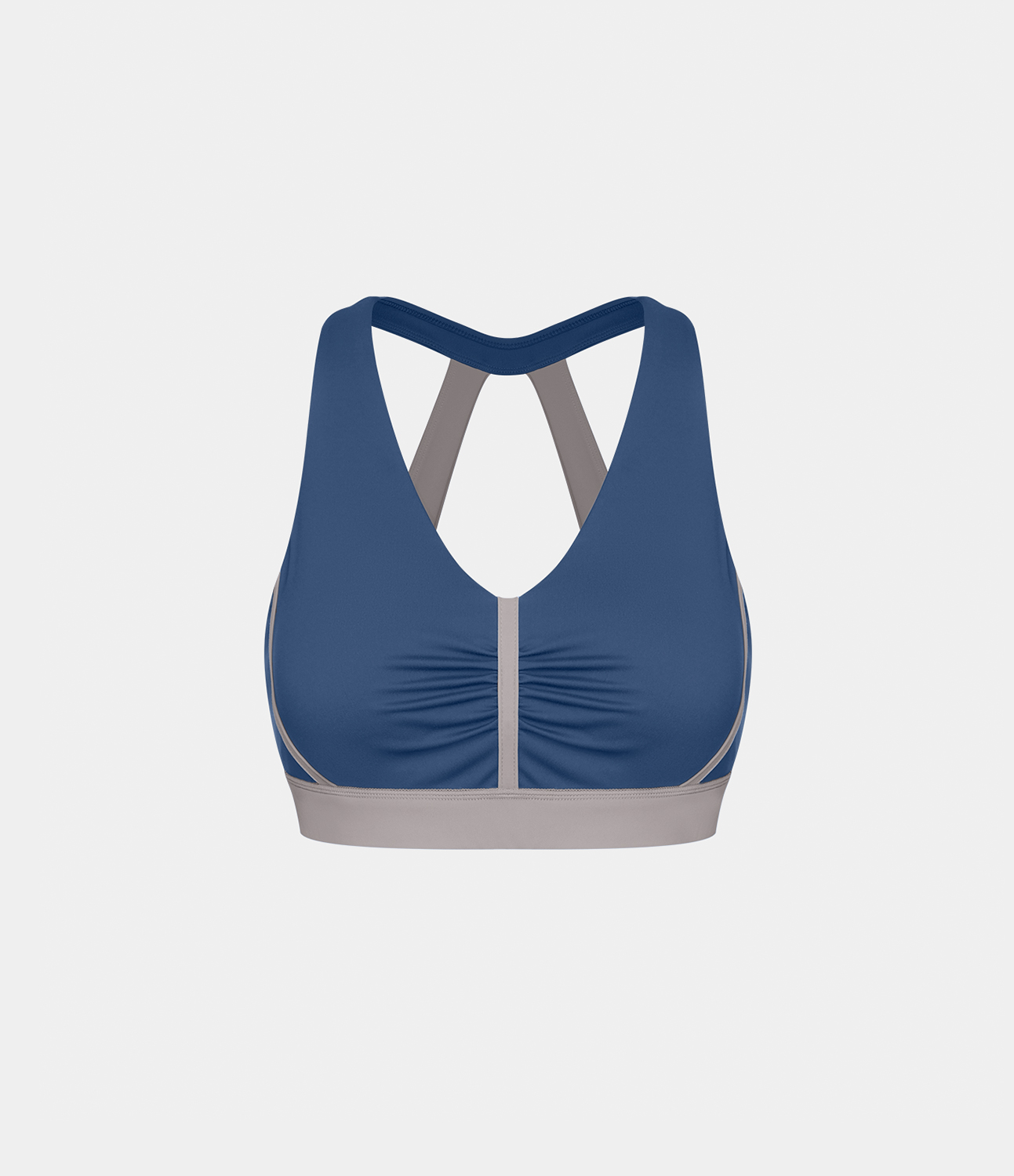 Halara Softlyzeroв„ў Plush Low Support Backless Ruched Color Block Yoga Sports Bra  - Dark Turquoise - XL push up bra strapless bra 