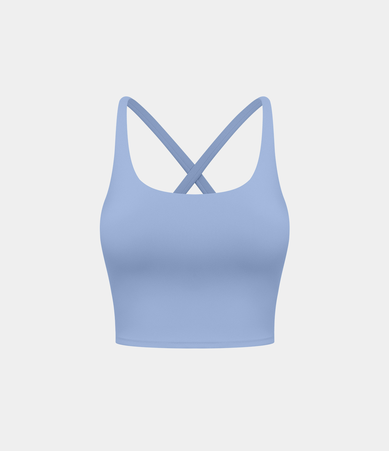 Halara Crisscross Backless Cropped Yoga Tank Top Tank Top - Serenity - XS golf tops halter top tunic tops sleeveless tops backless top 