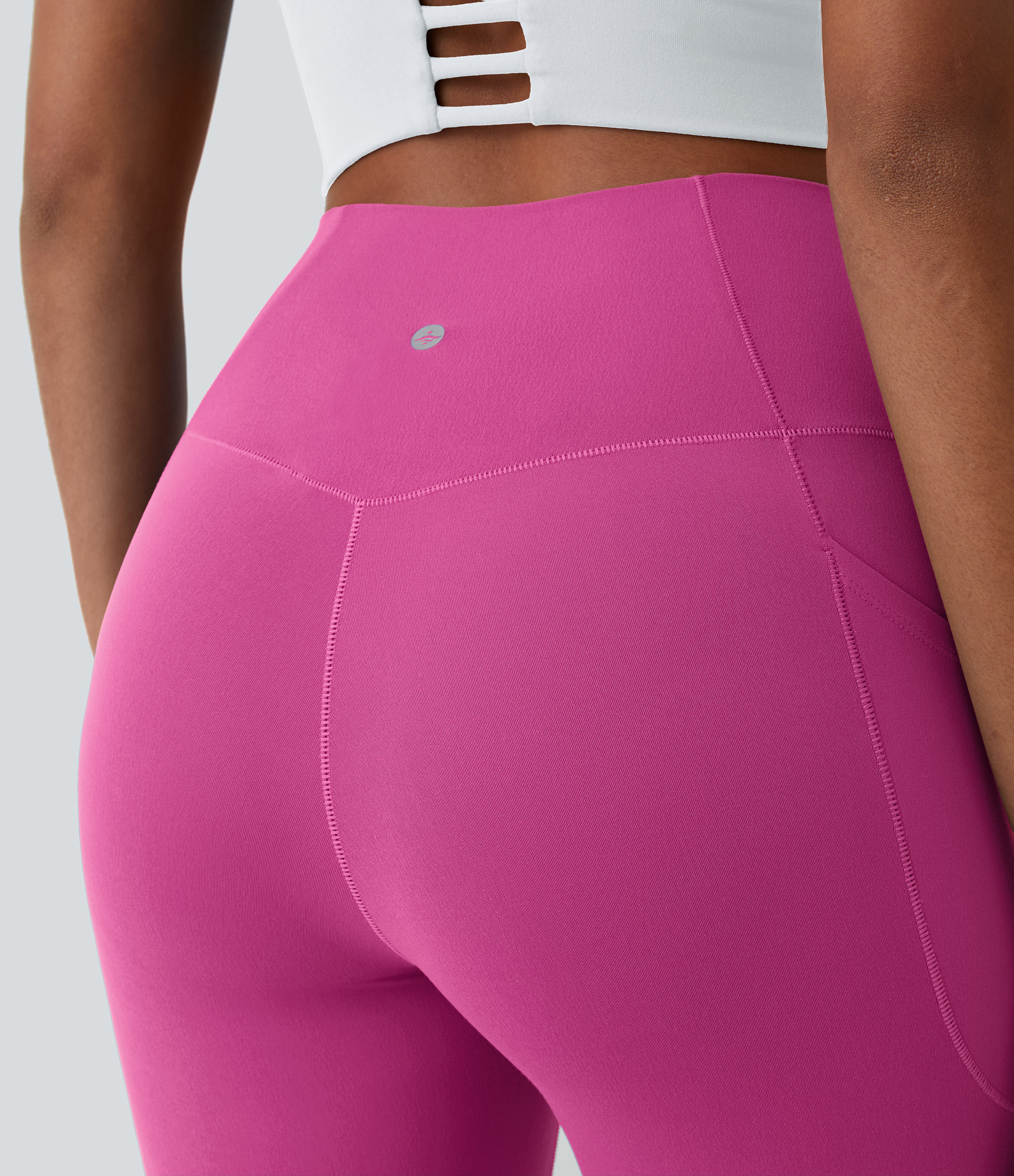 Halara Softlyzeroв„ў Crossover Pocket Plain Leggings-UPF50+  - Fedora Red Purple - M(7/8) gym leggings leggings with pockets 
