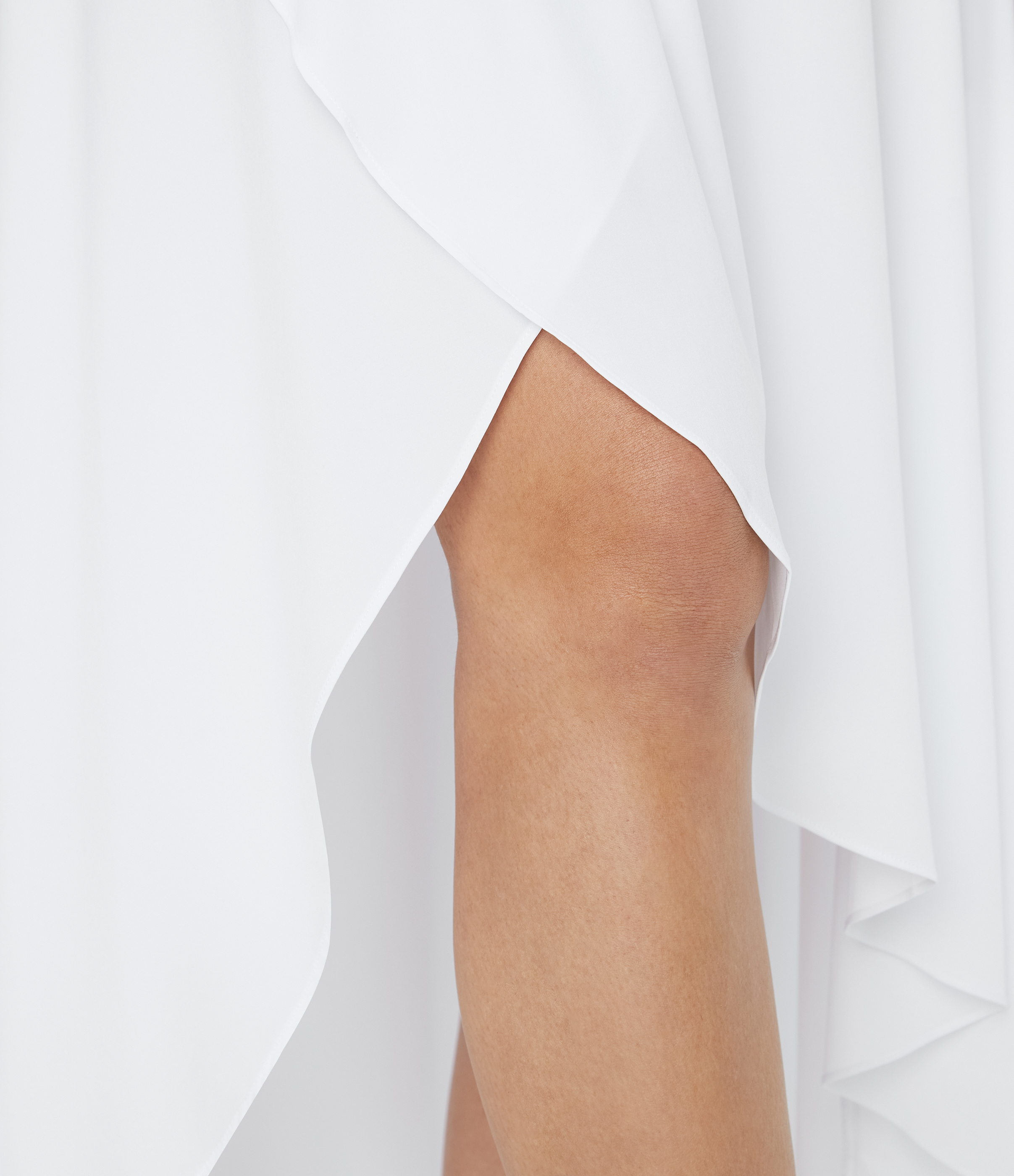 Halara Breezefulв„ў High Waisted High Low Ruffle 2-in-1 Flowy Quick Dry Casual Regular Maxi Skirt  - White - S(regular) 
