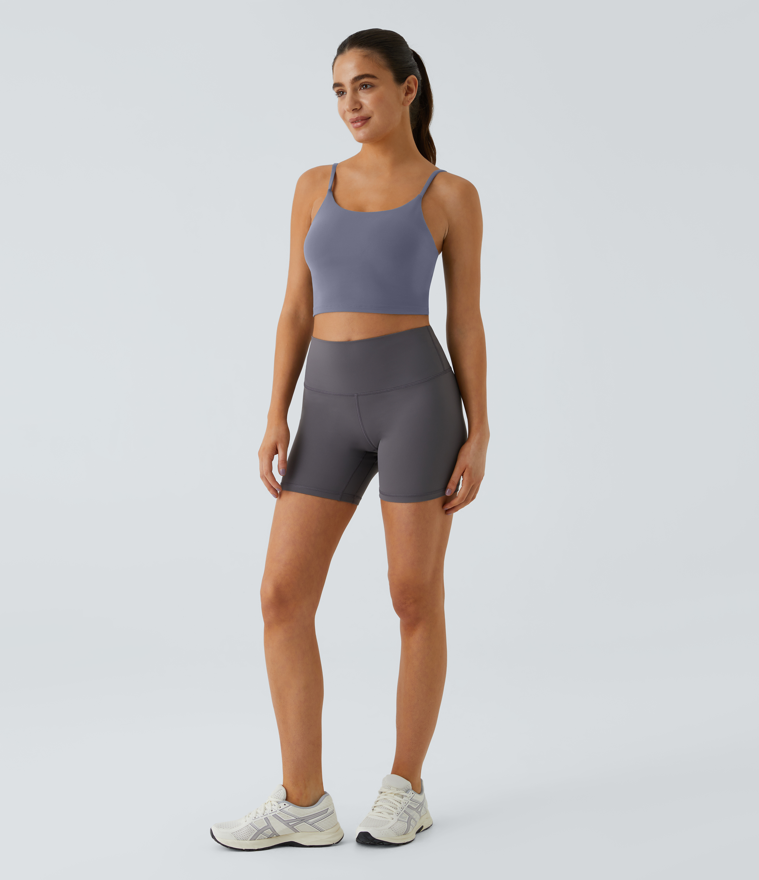Halara Basic Padded Workout Cropped Tank Top Tank Top - Sweet Lavender - XS golf tops halter top tunic tops sleeveless tops backless top 