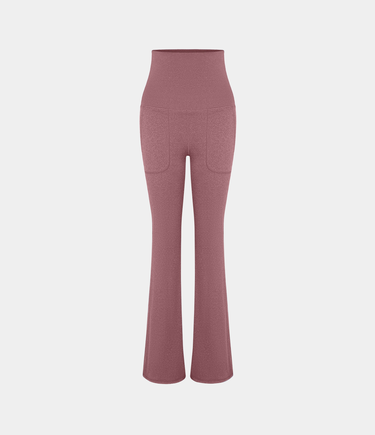 Halara Super High Waisted Foldover Pocket Full Length Flare Leggings  - Mottled Begonia - M gym leggings leggings with pockets 