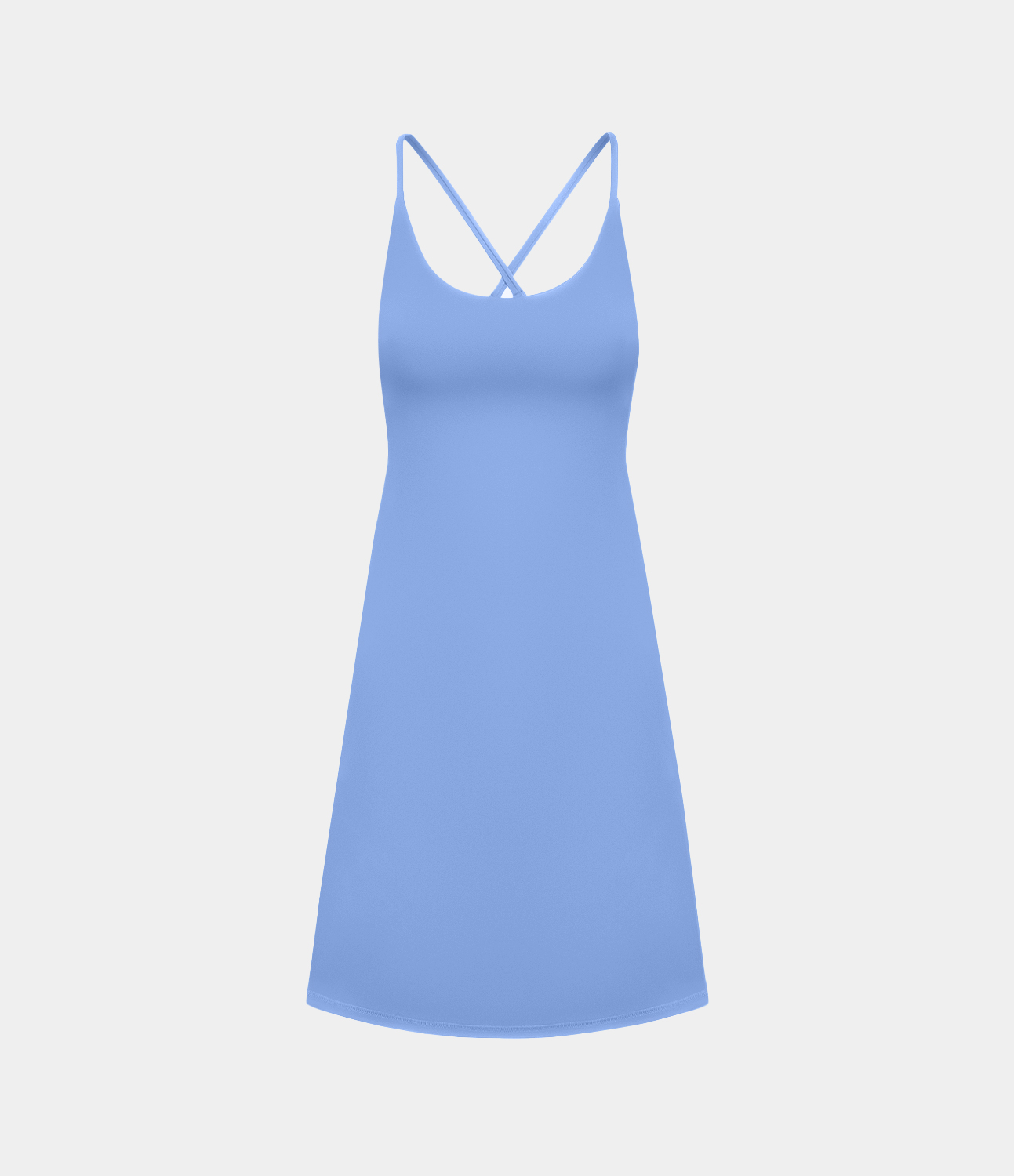 Halara Everyday Cloudfulв„ў Fabric Backless 2-in-1 Activity Dress-Wannabe-DD/DDD/F Cups Workout Dress - Cornflower Blue - S 