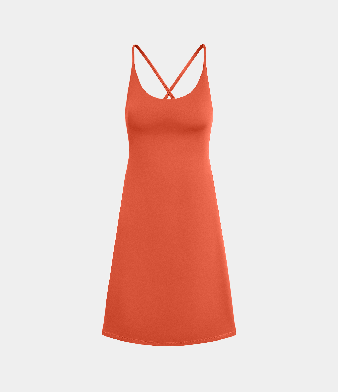 Halara Everyday Cloudfulв„ў Fabric Backless 2-in-1 Activity Dress-Wannabe-DD/DDD/F Cups Workout Dress - Tigerlily - M 