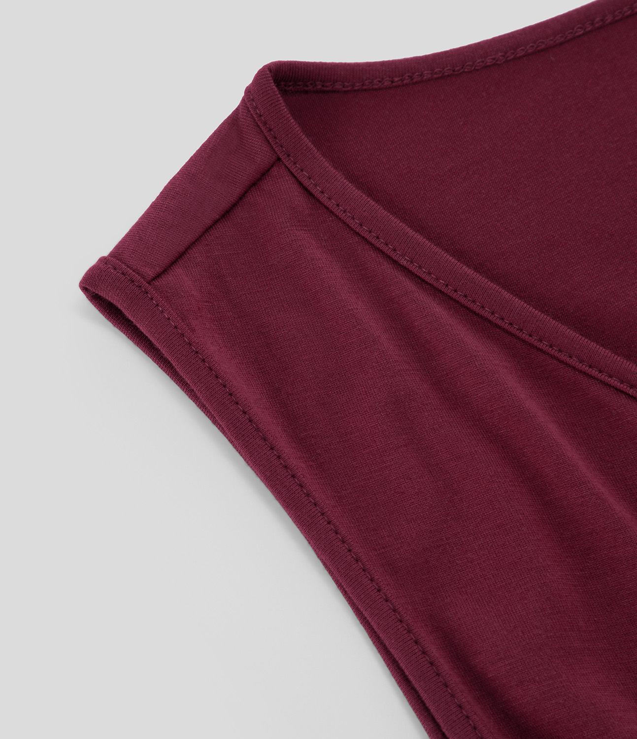 Halara Deep V Neck Sleeveless Plicated High Low Crossover Hem Flowy Midi Casual Dress Casual Dress - Burgundy - S slip dress beach dress 