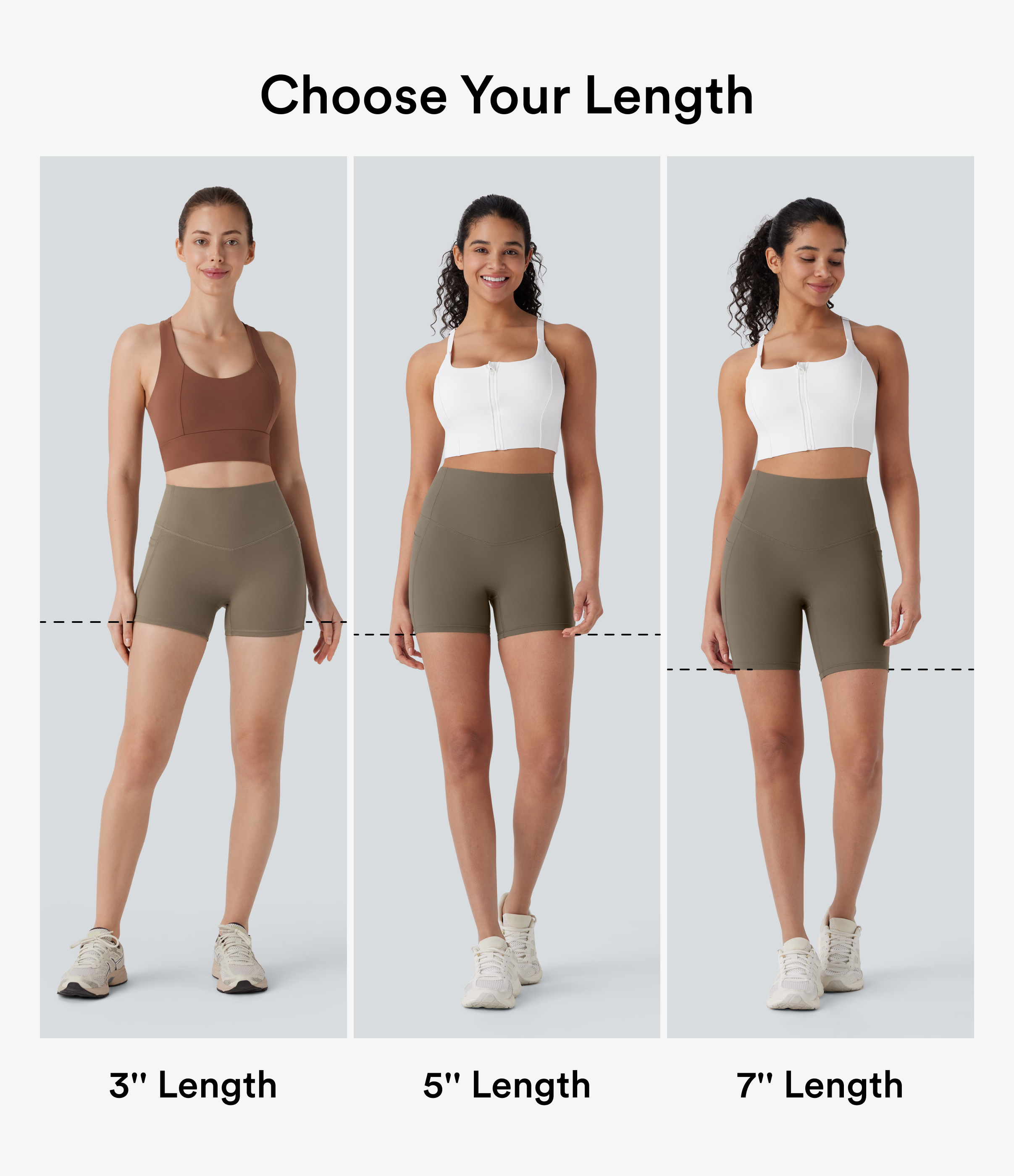 Halara Halara UltraSculptв„ў SoCinched High Waisted Tummy Control Side Pocket Shaping Training Biker Shorts 3``  - Dawn Brown - XL 