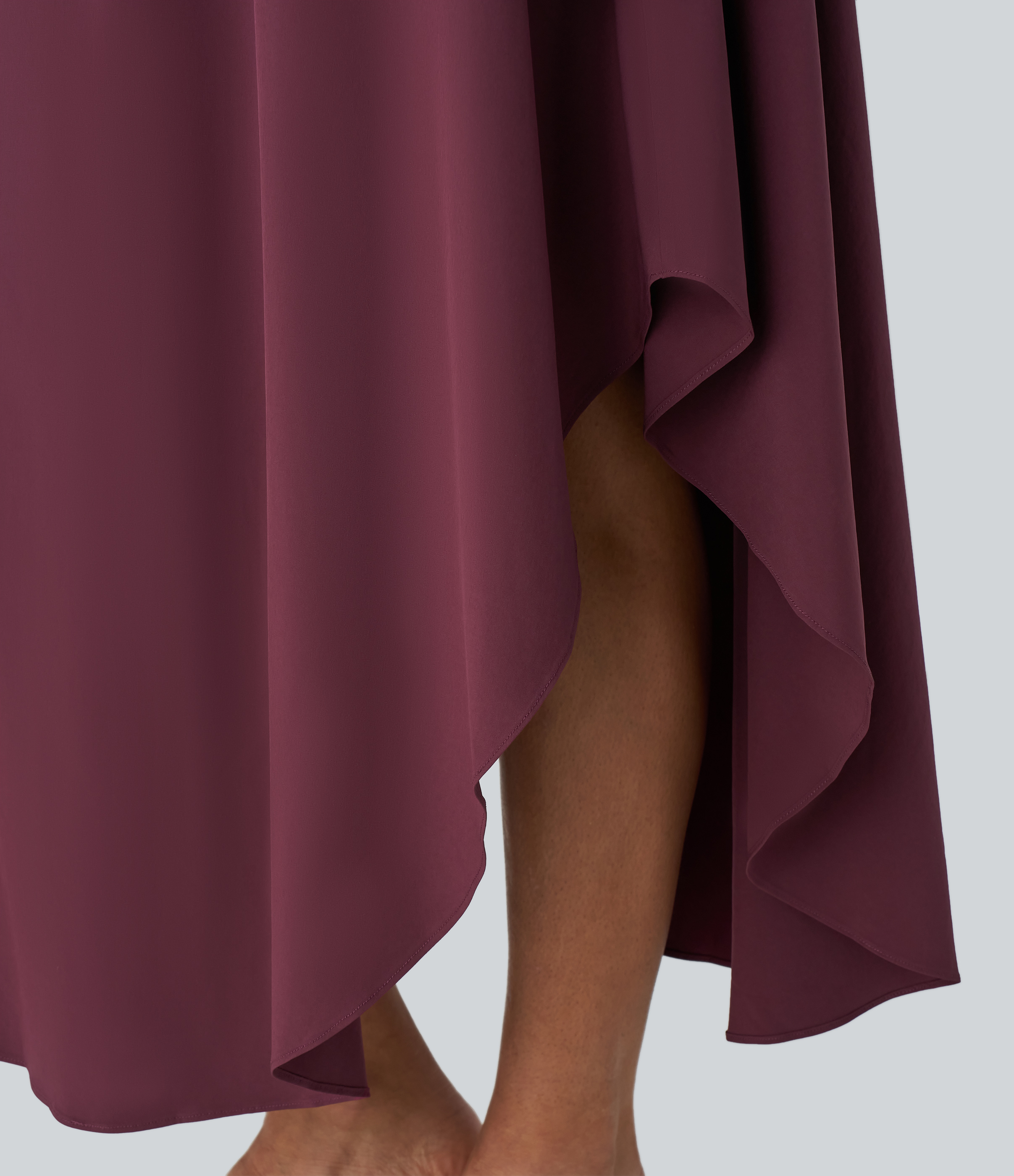 Halara Breezefulв„ў High Waisted Invisible Zipper Flowy Quick Dry Maxi Casual Skirt  - Amaranth - M(regular) 