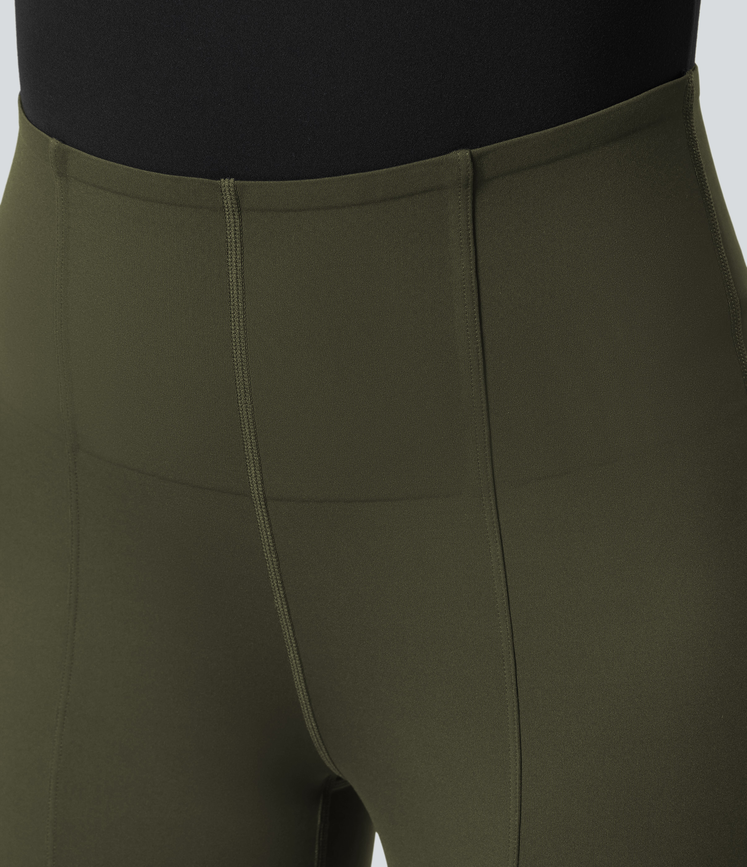 Halara EcoCloudfulв„ў Fabric High Waisted Tummy Control Adjustable Hem Work 7/8 Pants  - Lone Pine Green - L(7/8) 