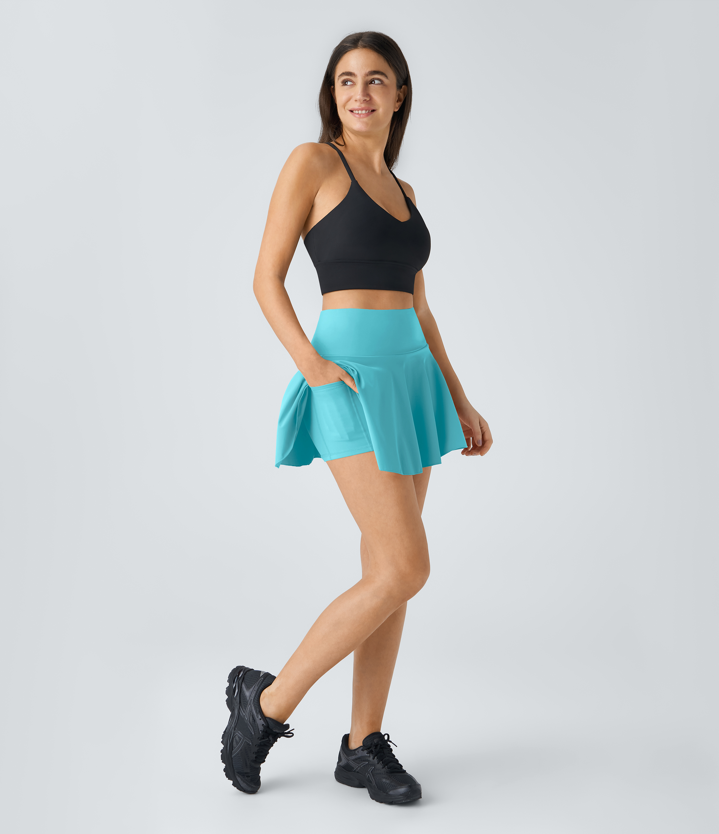Halara Everyday Softlyzeroв„ў Airy 2-in-1 Cool Touch Tennis Skirt-Marvelous-UPF50+  - Loka Blue - XL midi skirt a line skirt golfing skirt 