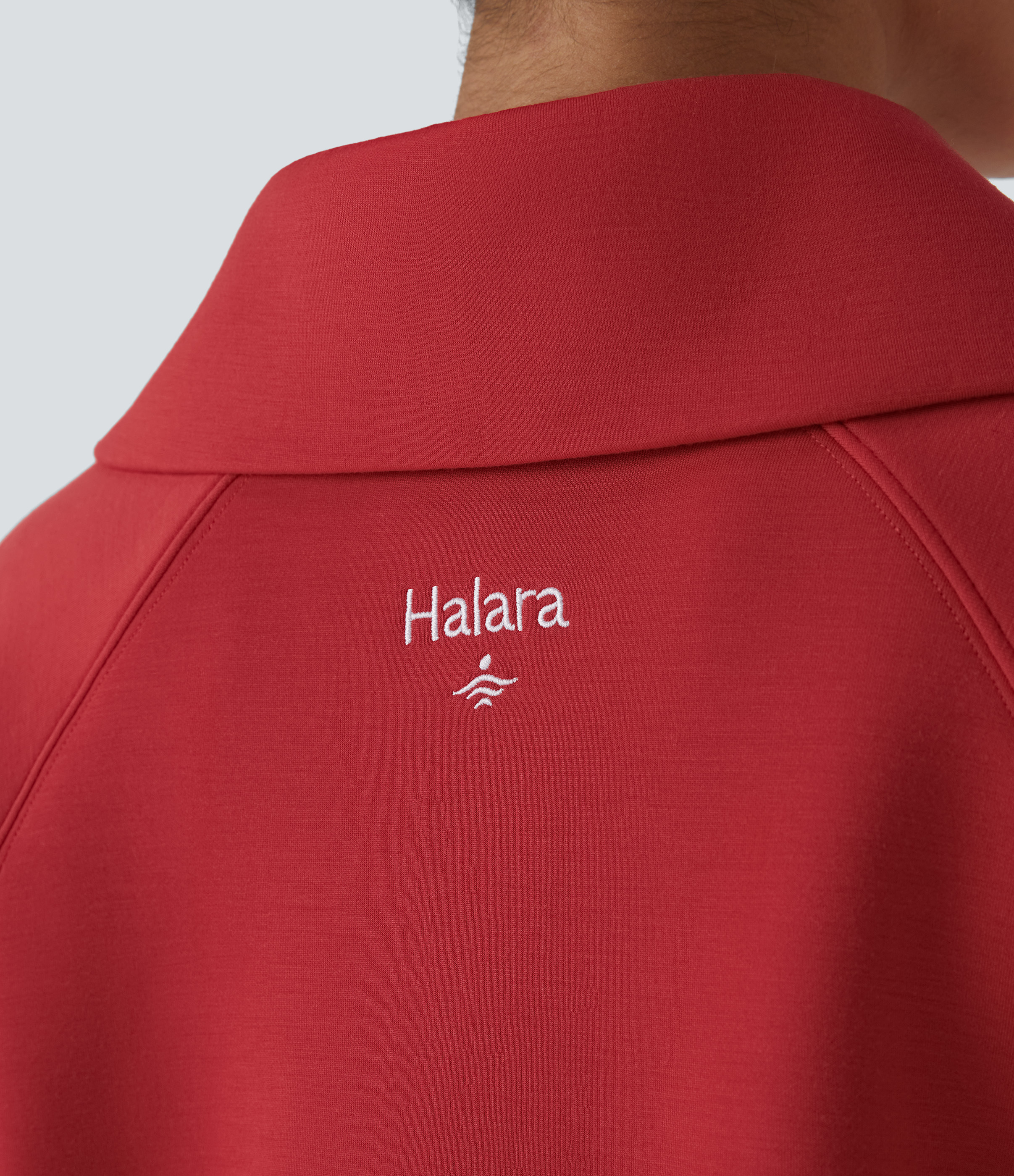 Halara SpacerTekв„ў Funnel Neck Half zipper Raglan Sleeve Relax Casual Sweatshirt  - Samba - M 