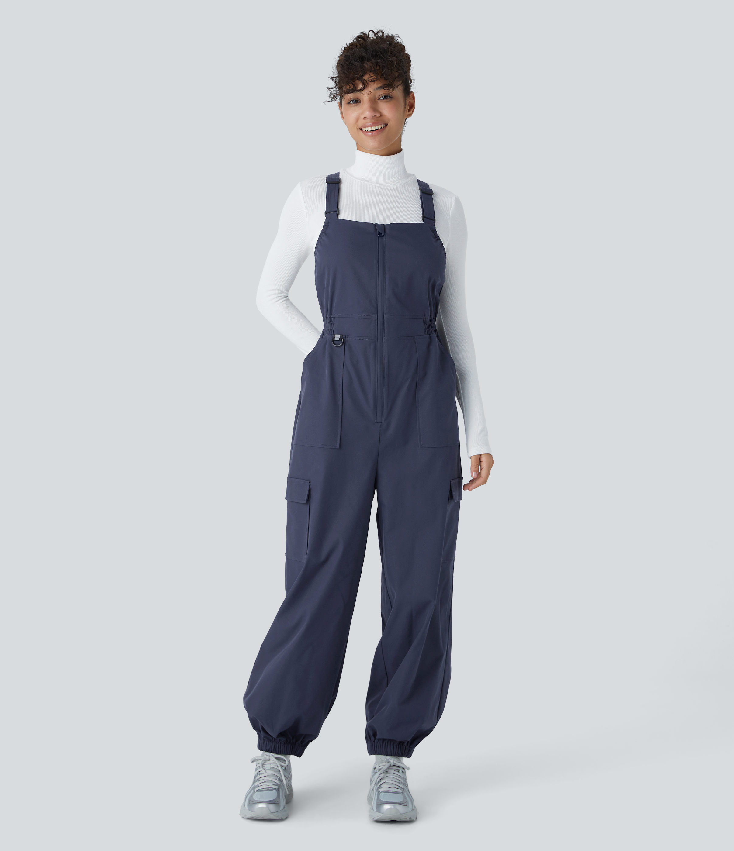 Water Repellent Wear-Resistant Zipper Pockets Camping Overalls