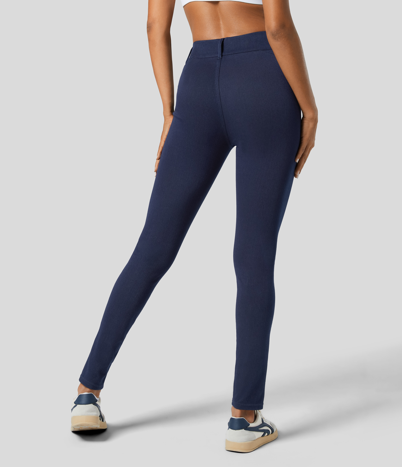 Blue Wind Denim Halara Flex™ Legere Leggings aus elastischem Denim mit hohem Bund und Seitentaschen / 2