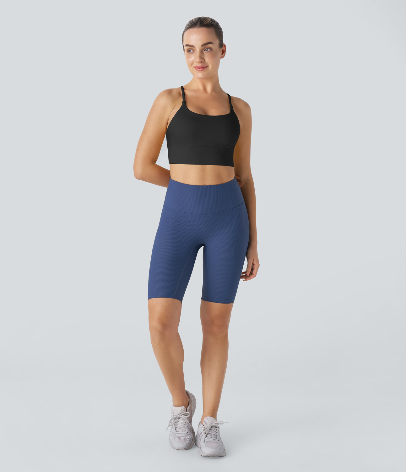 Halara Softlyzeroв„ў U Neck Backless Cropped Yoga Tank Top-UPF50+ Tank Top - Black - XL golf tops halter top tunic tops sleeveless tops 