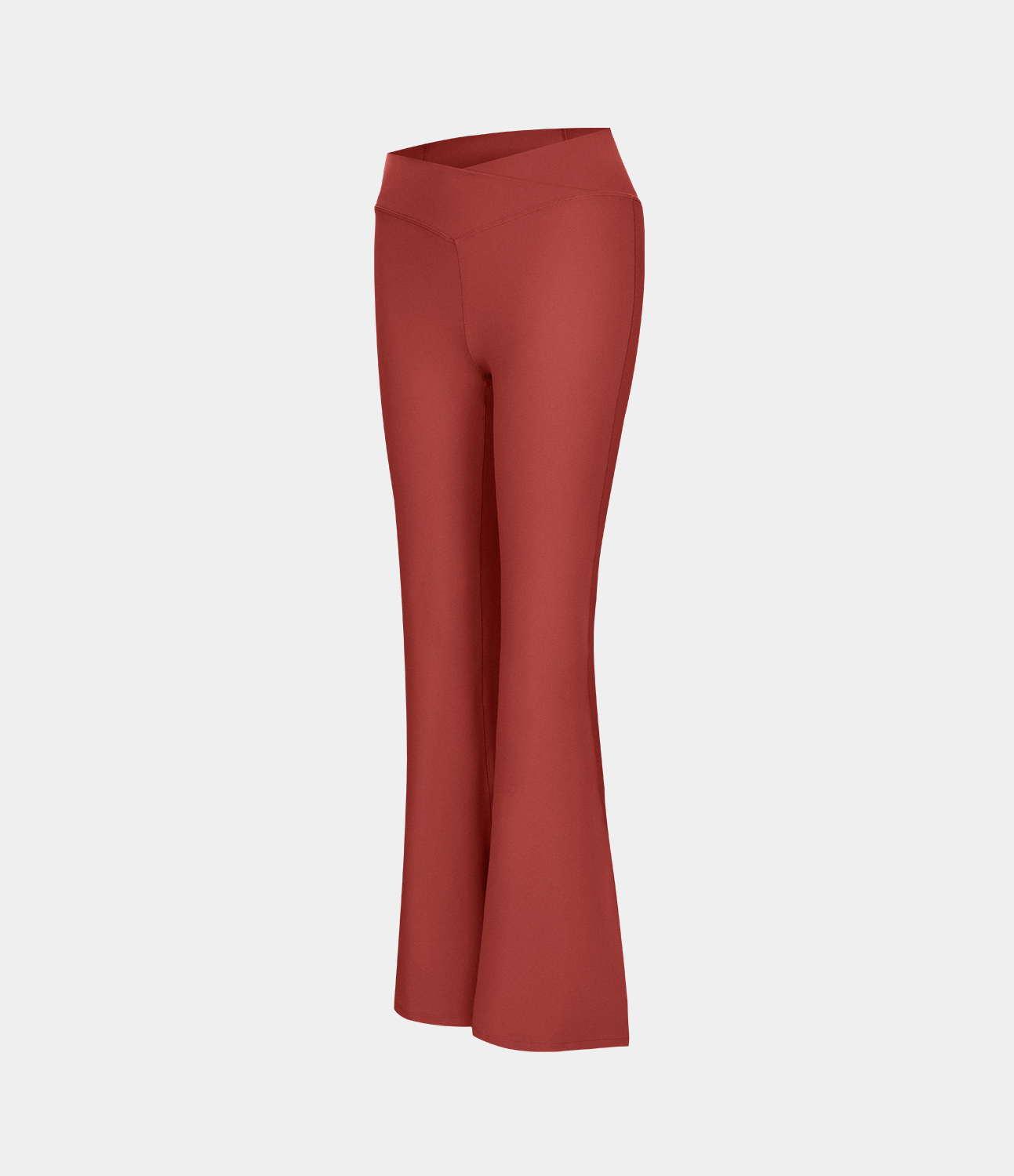 Halara Crossover High Waisted Back Pocket Super Flare Leggings  - Rooibos Tea - S(petite) gym leggings leggings with pockets 