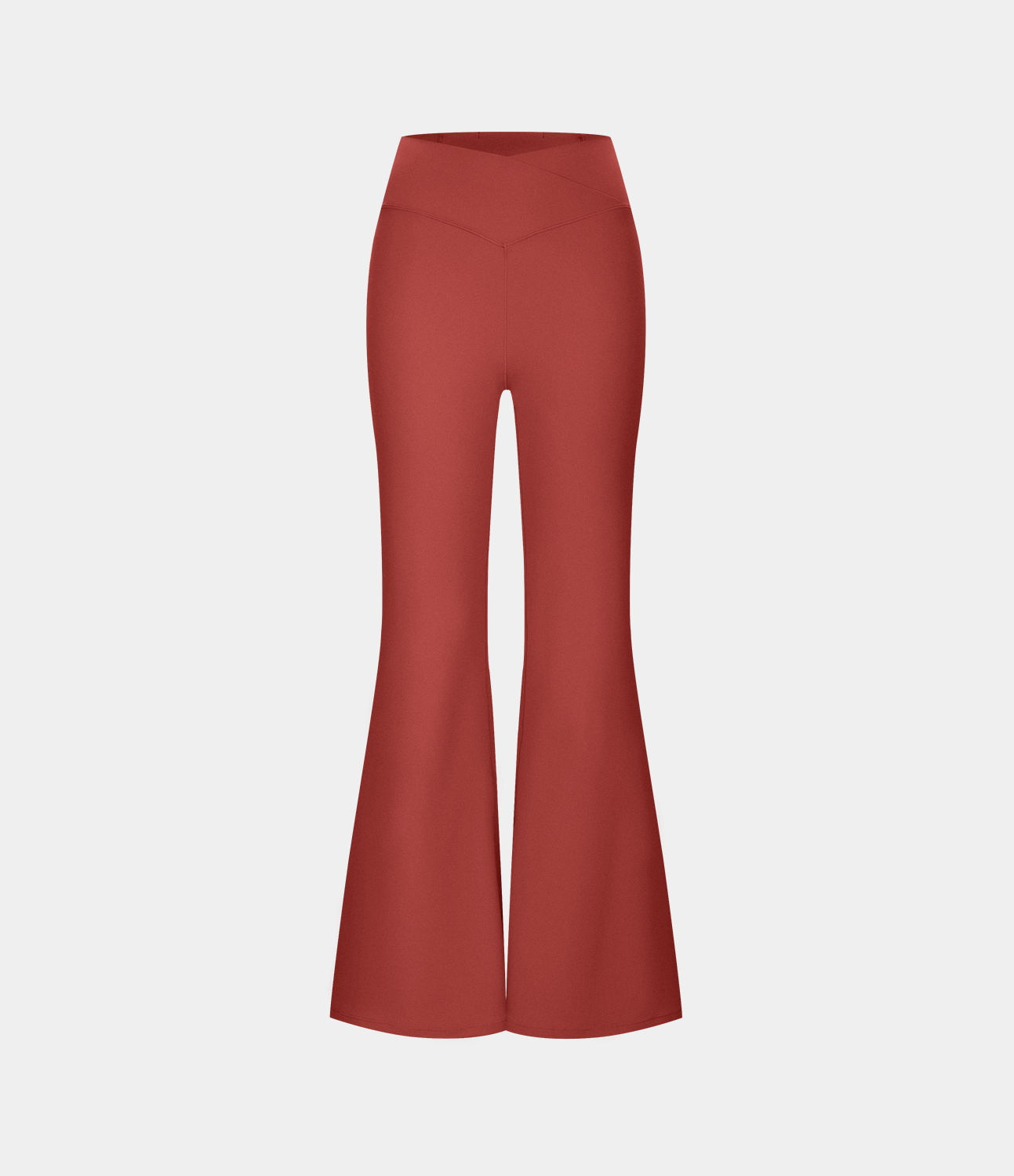 Halara Crossover High Waisted Back Pocket Super Flare Leggings  - Rooibos Tea - S(petite) gym leggings leggings with pockets 