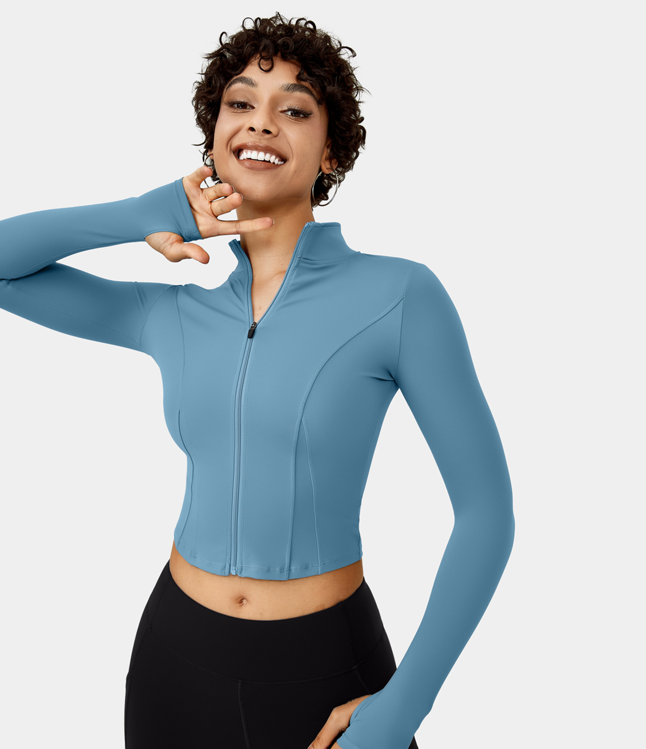 Chaqueta Deportiva Mujer Con Cremallera, Manga Larga Y Protección Solar - Ligera, Transpirable, Ideal Para Running Y Gimnasio