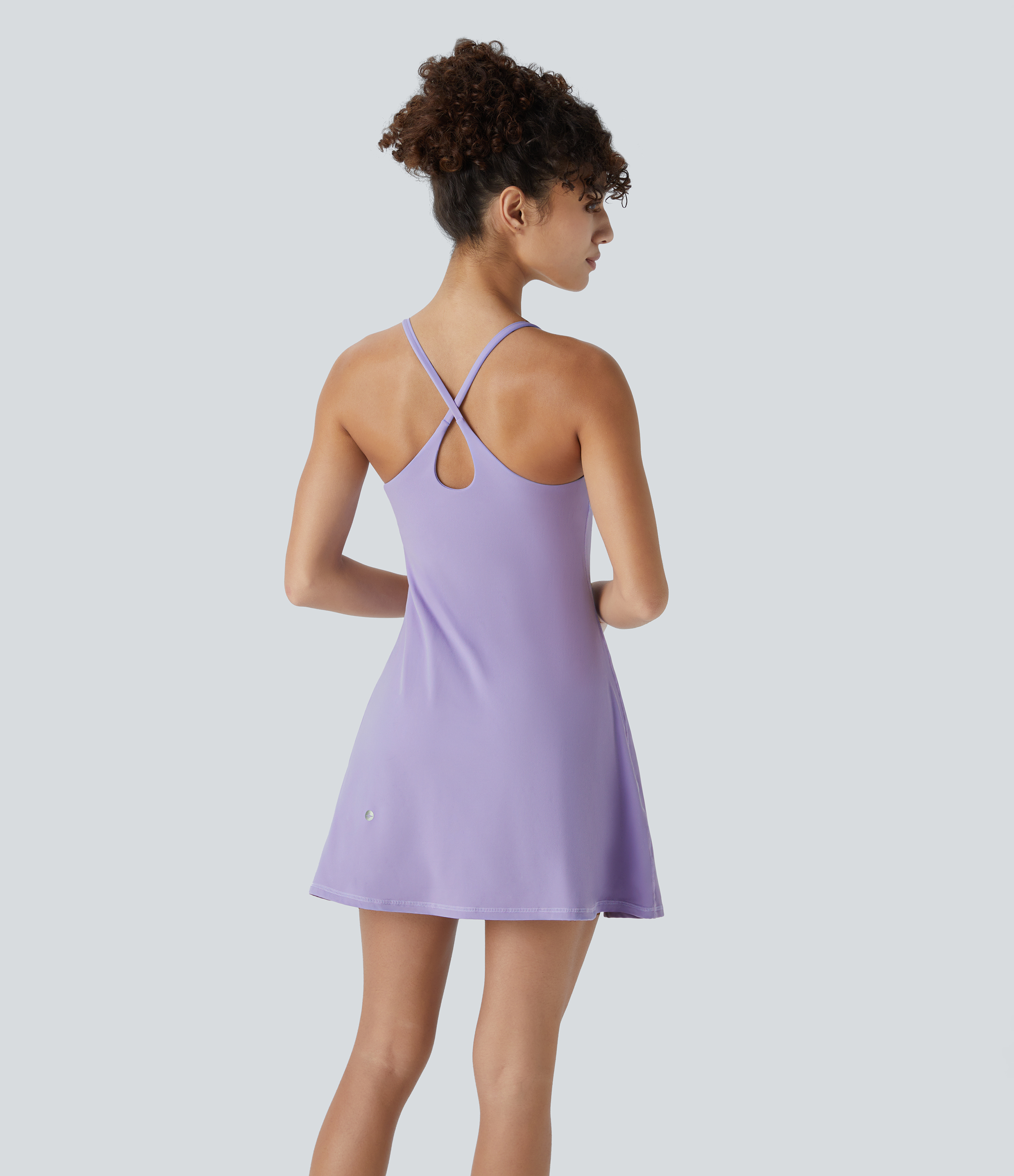 Halara Softlyzeroв„ў Plush Backless Active Dress Workout Dress - Lavender - L 