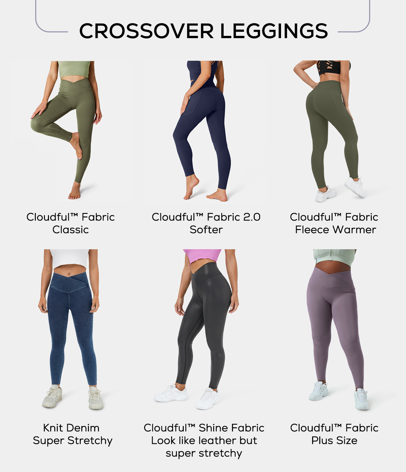 

Halara Softlyzeroв„ў Crossover Pocket Plain Leggings-UPF50+ - Windsurfer -  gym leggings leggings with pockets leggings with butt lift