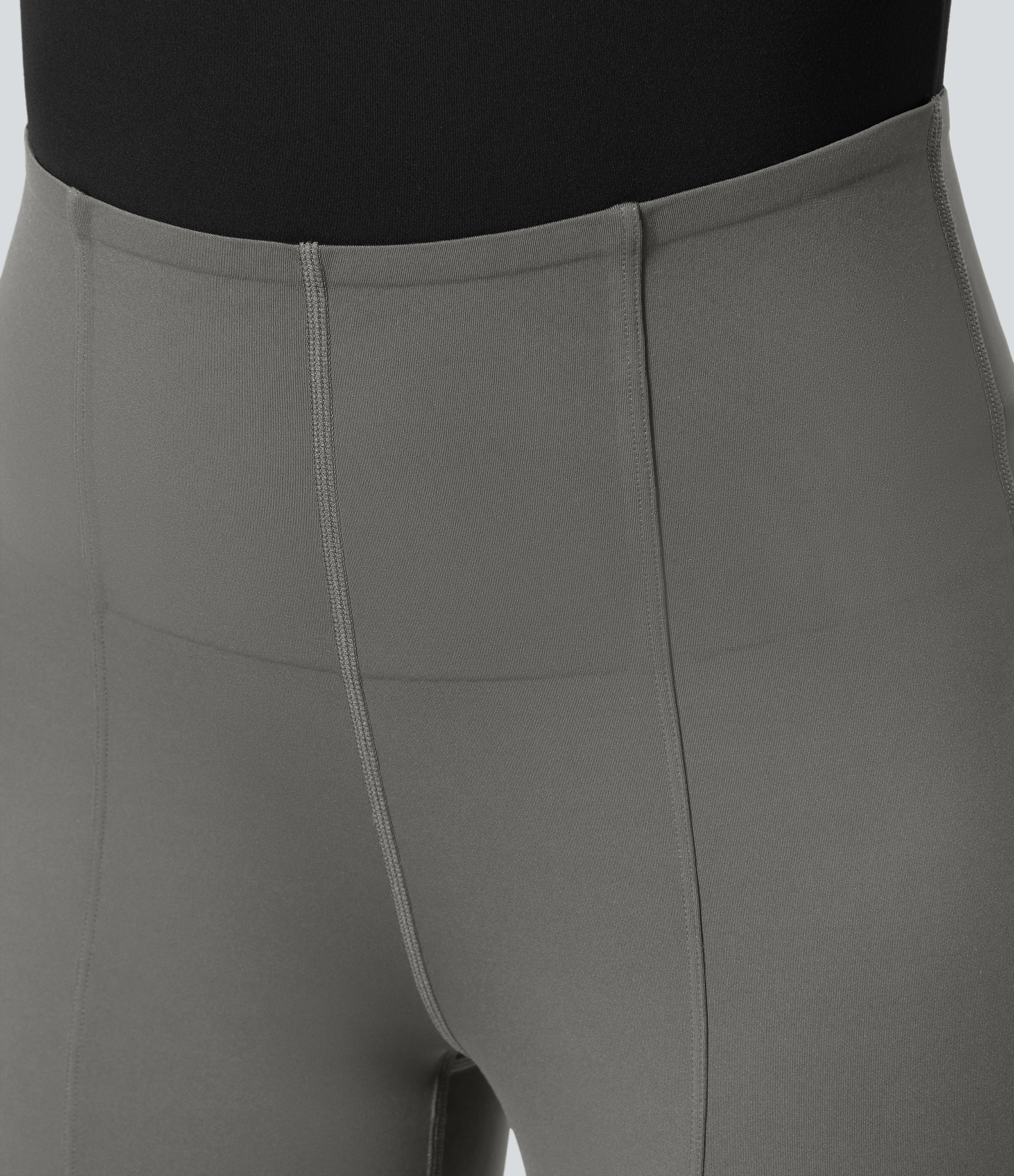 Halara EcoCloudfulв„ў Fabric High Waisted Tummy Control Adjustable Hem Work 7/8 Pants  - Silent Storm - M(7/8) 