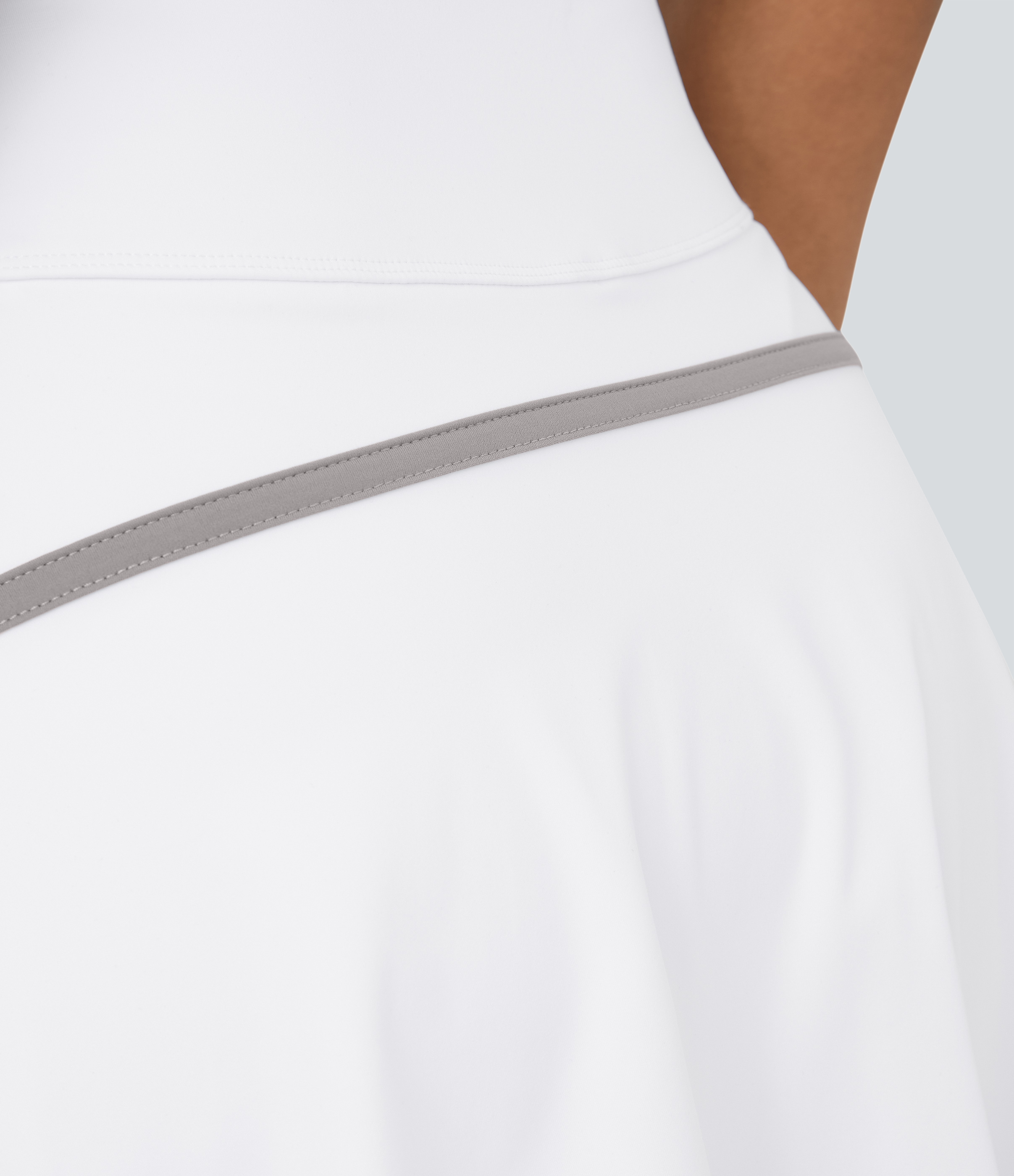 Halara Softlyzeroв„ў Airy High Waisted Contrast Trim 2-in-1 Side Pocket Curved Hem Mini Cool Touch Tennis Skirt  - White - XS(regular) 
