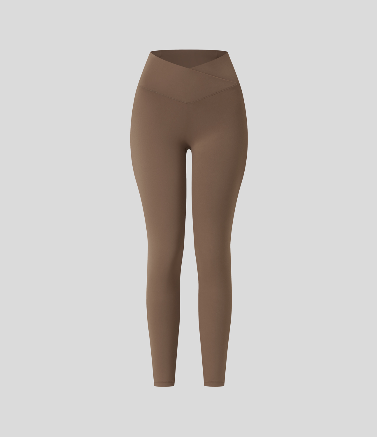 Halara Softlyzeroв„ў Crossover Pocket Plain Leggings-UPF50+  - Muted Brown - XL(full_length) gym leggings leggings with pockets 