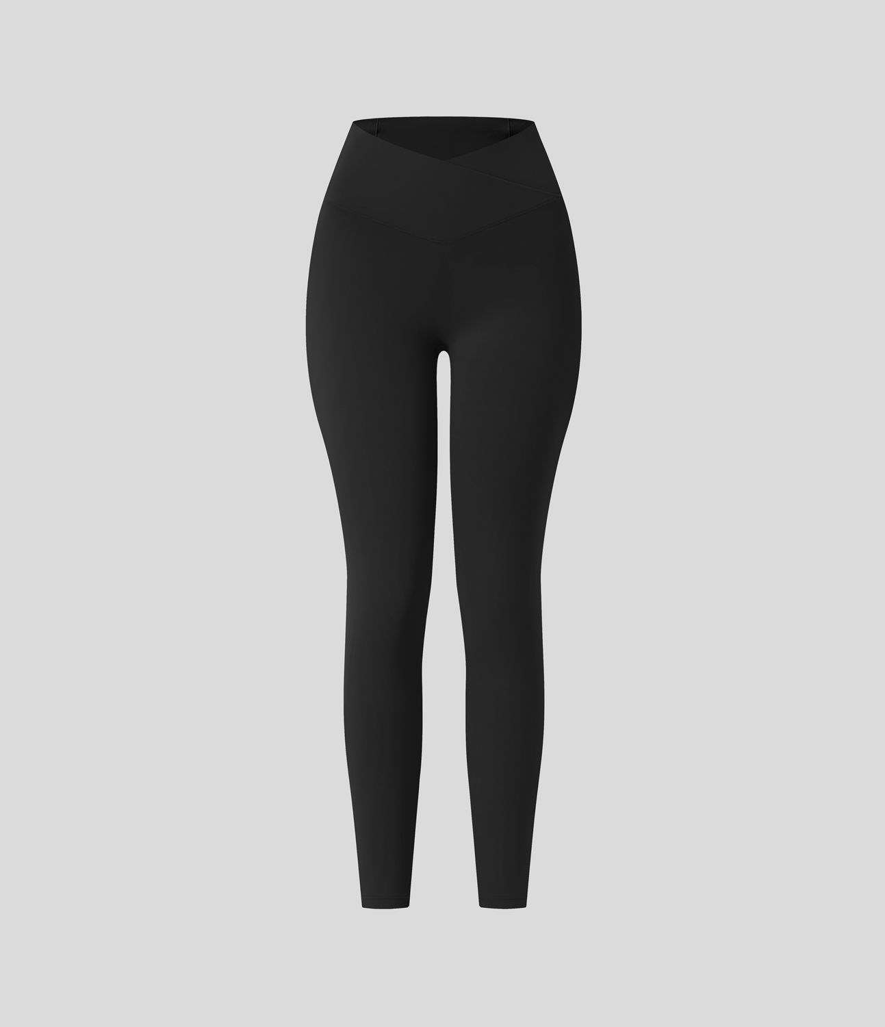 Halara CloudfulВ® Crossover Pocket Plain Leggings  - Black - XS(full_length) gym leggings leggings with pockets leggings with butt lift 