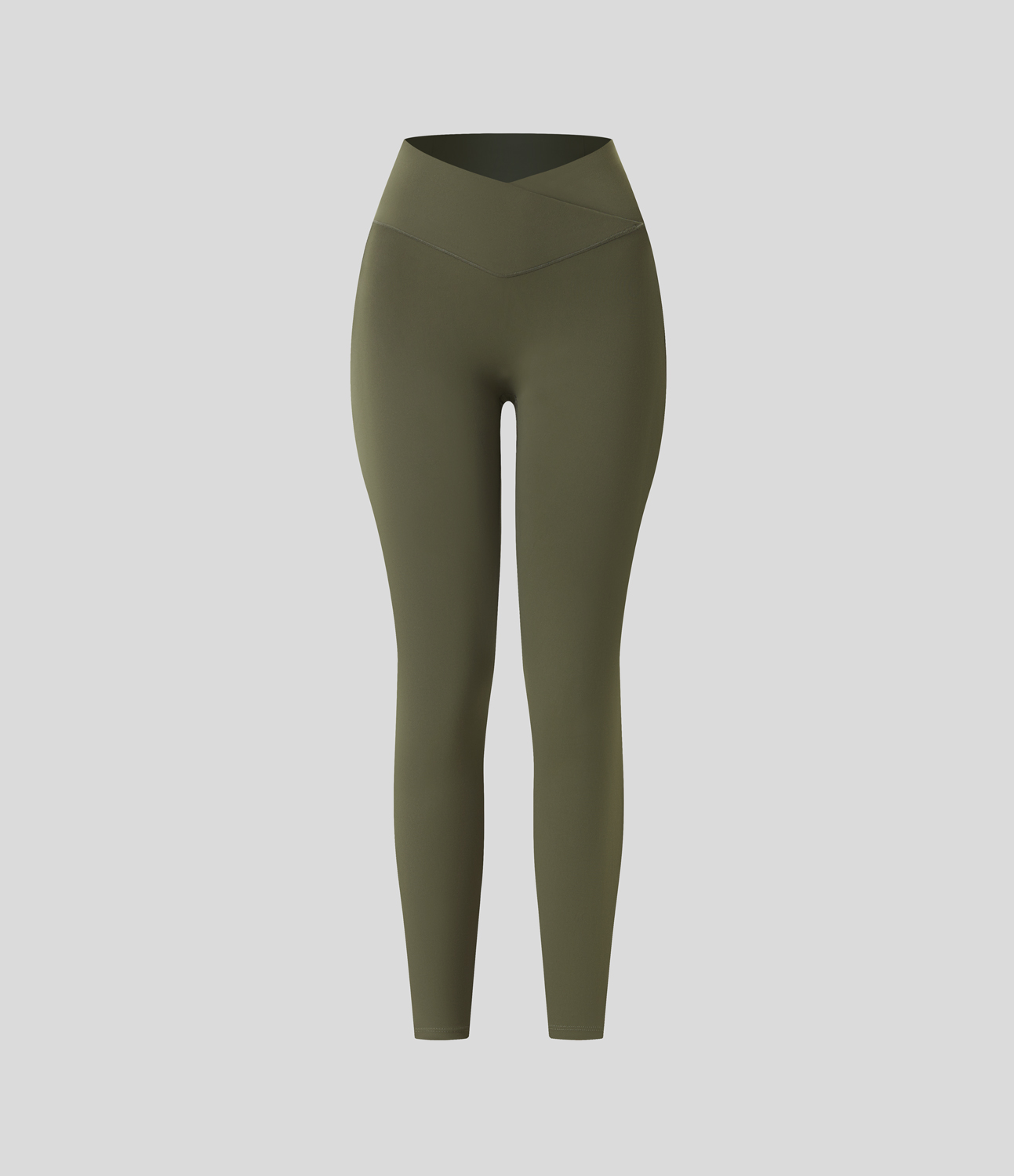 Halara Softlyzeroв„ў Crossover Pocket Plain Leggings-UPF50+  - Grass Grey Green - XL(full_length) gym leggings leggings with pockets 