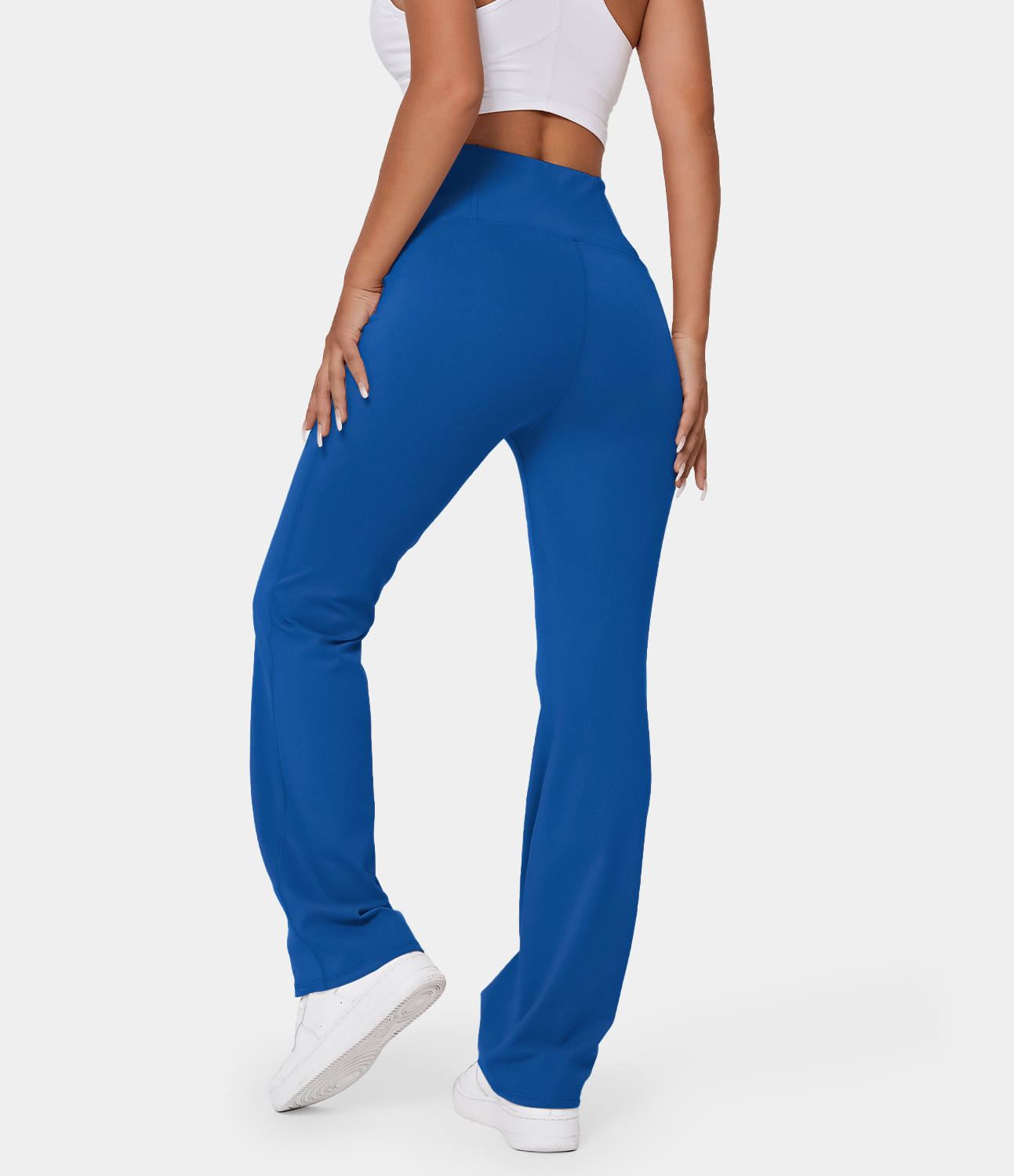 

Halara High Waisted Back Pocket Plain Slight Flare Leggings - Victoria Blue -  gym leggings leggings with pockets